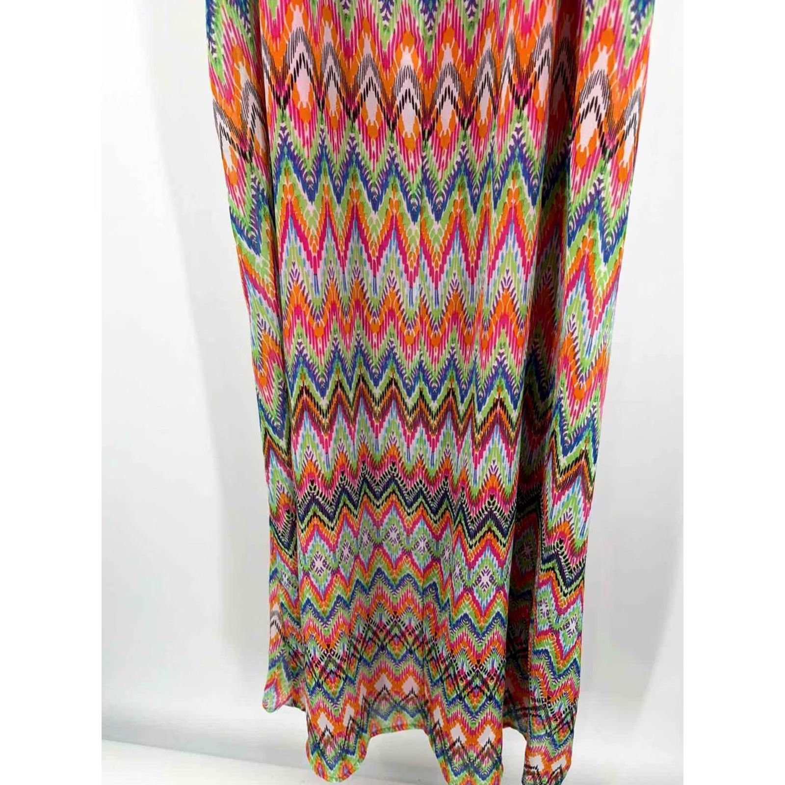 Vintage Tacera Green Maxi Sleeveless Dress Small, Pre-Owned, Regular Size Size S / US 4 / IT 40 - 4 Thumbnail