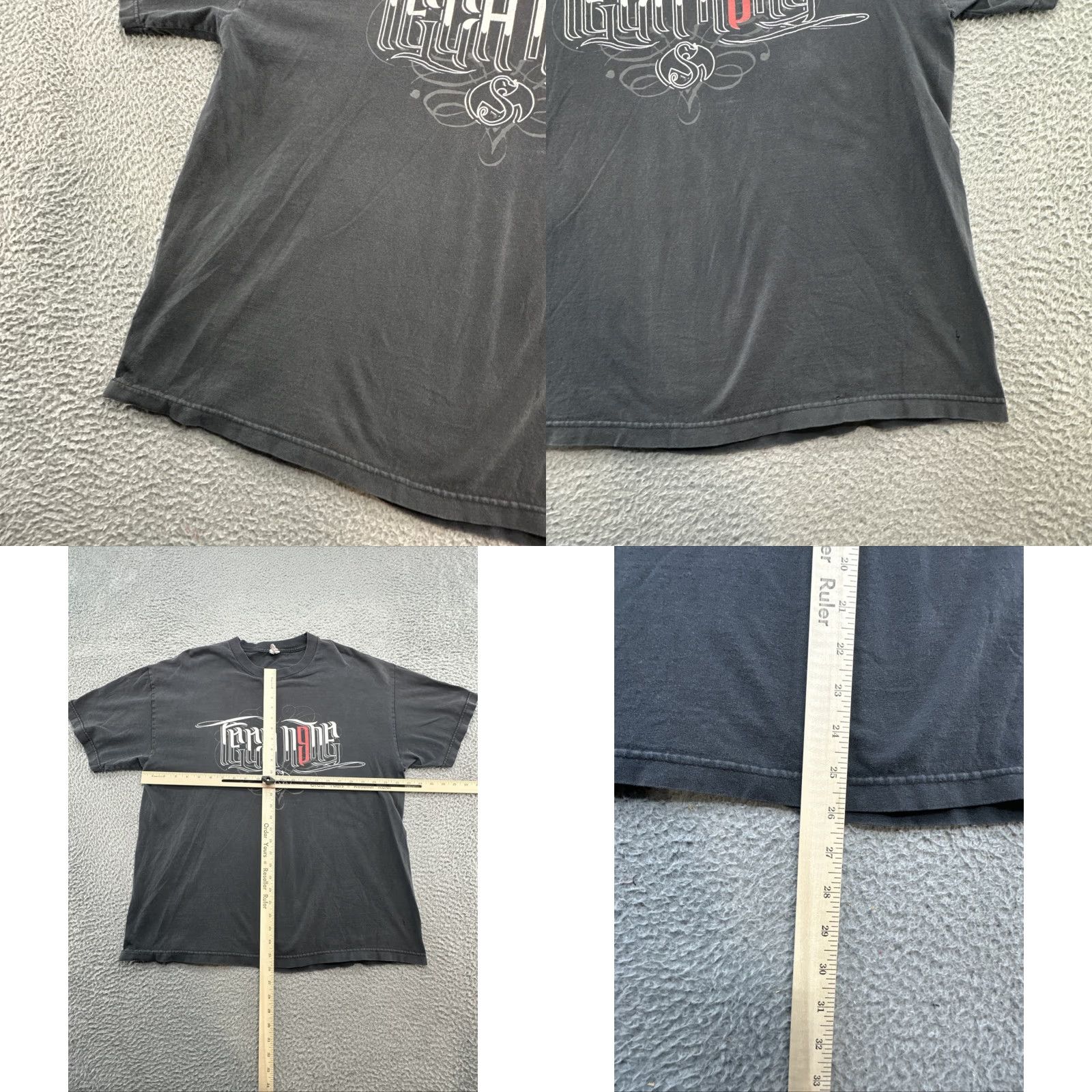 Vintage VINTAGE Tech N9ne Nine XL Strange Music Tour Shirt Black Faded Rap Music Nike Size US XL / EU 56 / 4 - 8 Thumbnail