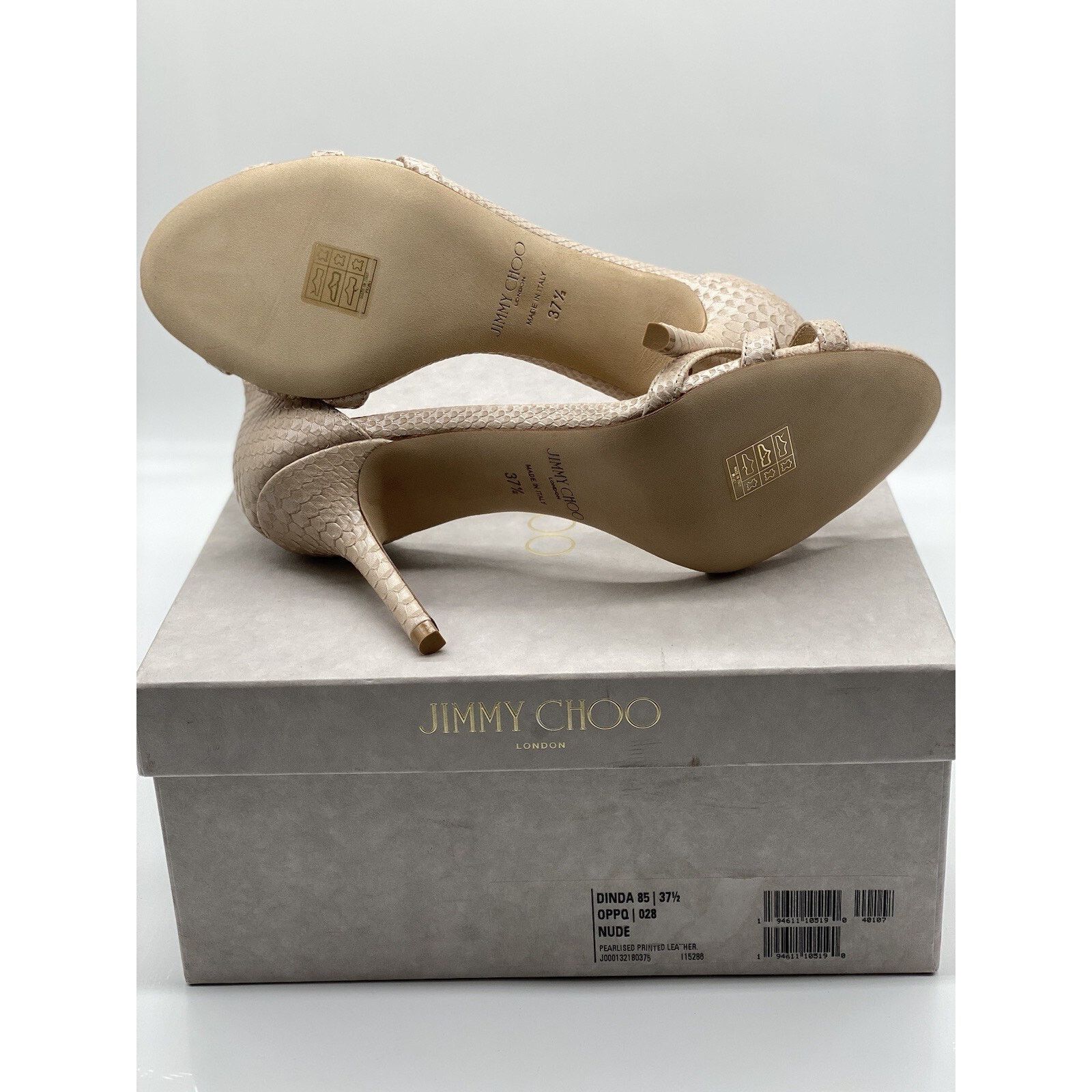 Jimmy Choo Jimmy Choo Dinda 85 Pearlised Leather Pumps sz. 38.5 EU Size US 8.5 / IT 38.5 - 7 Thumbnail
