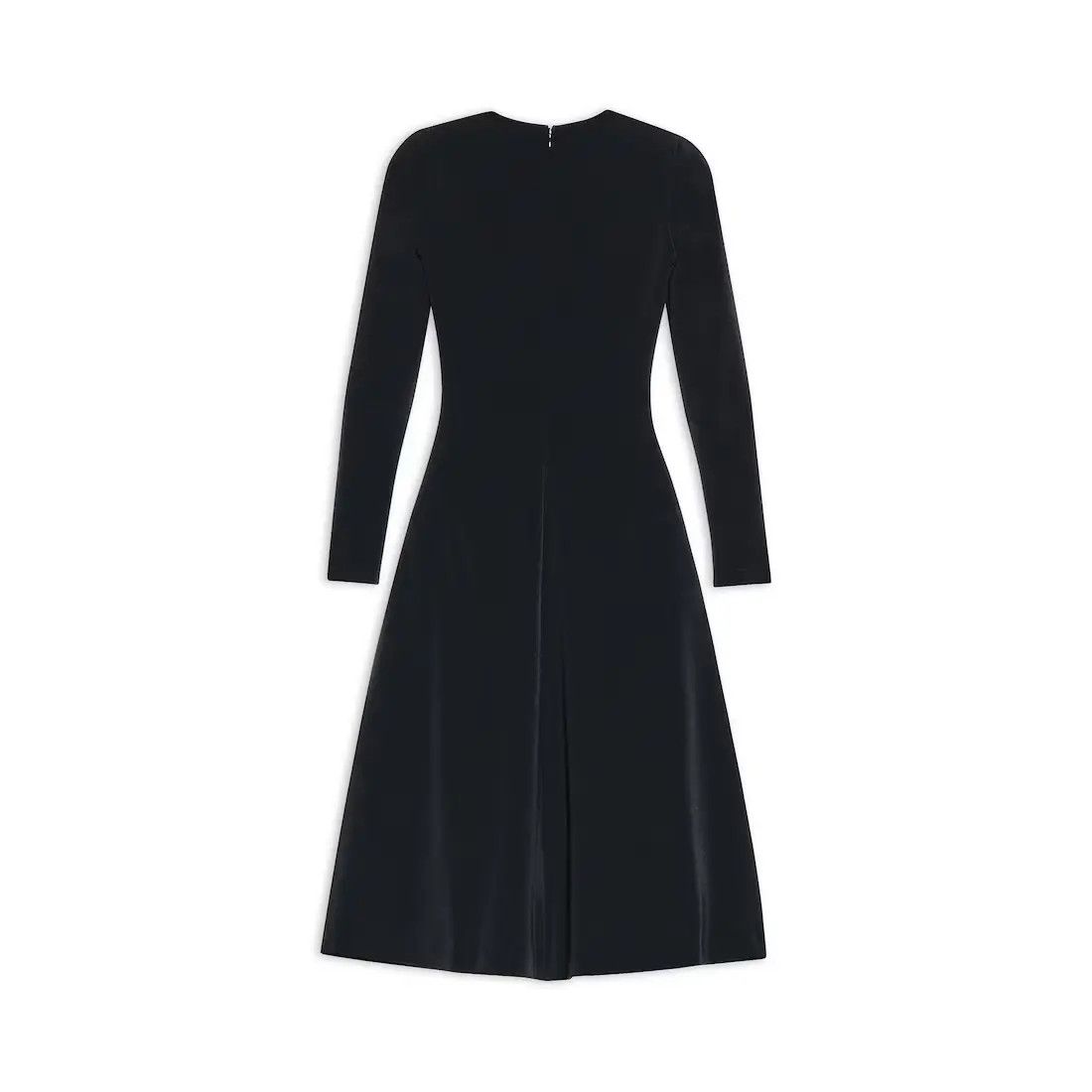 Balenciaga o1mt1gz0325 A-Line Crewneck Dress in Black Size XL / US 12-14 / IT 48-50 - 2 Thumbnail