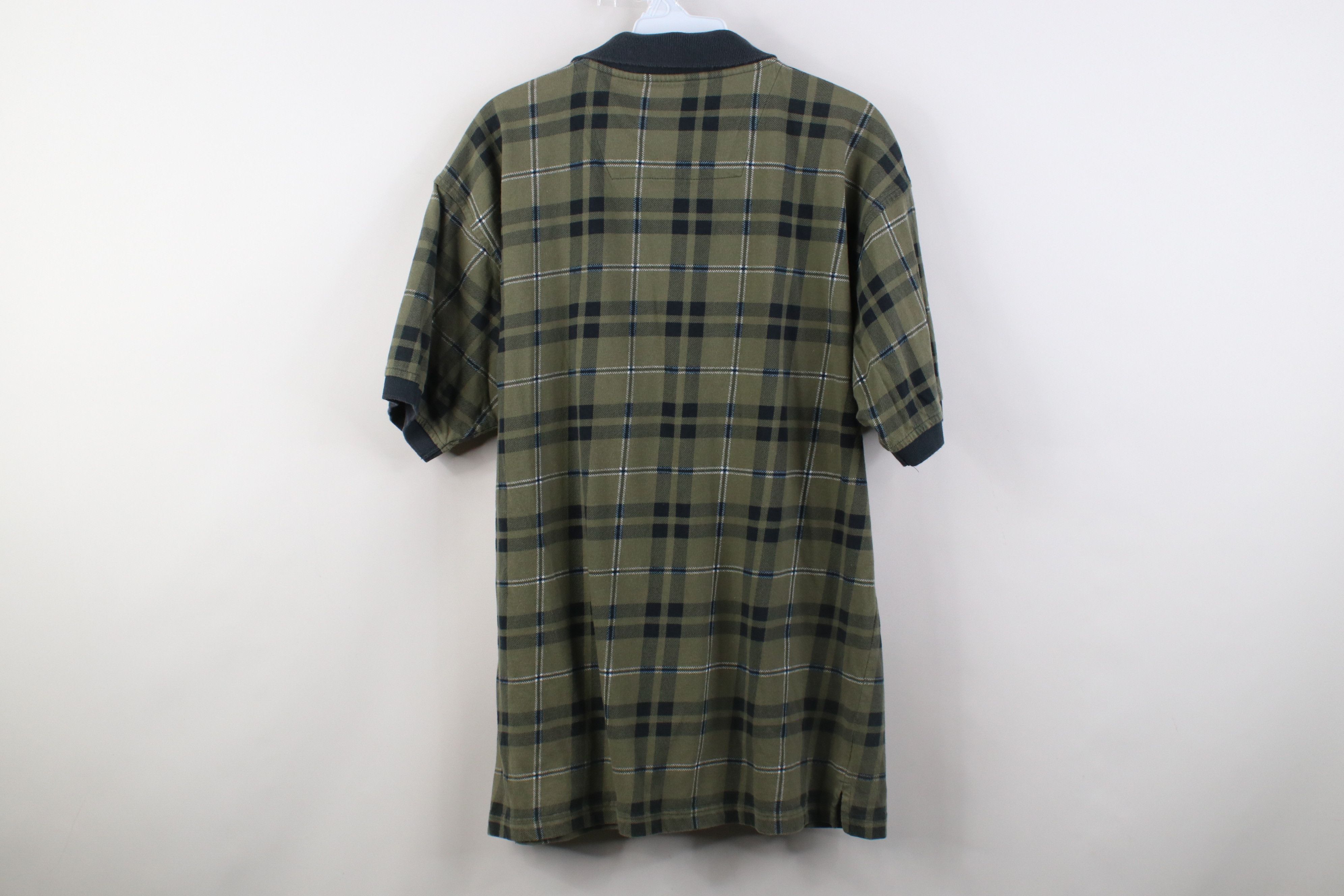 Vintage Vintage 90s Streetwear Baggy Fit Knit Golf Polo Shirt Plaid Size US L / EU 52-54 / 3 - 9 Thumbnail