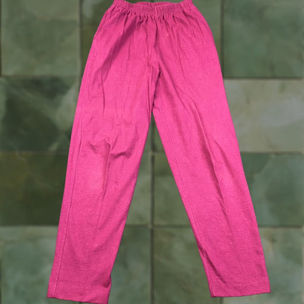 Hanes VINTAGE Hanes Her Way Women Loungewear Sweatpants Pink M Stained 90s Vintage Size 32" / US 10 / IT 46 - 1 Thumbnail