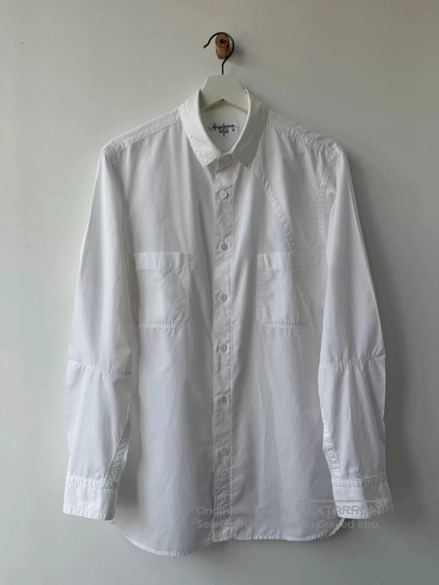 Yohji Yamamoto Yohji Yamamoto White Long Sleeve Shirt. Size US L / EU 52-54 / 3 - 5 Thumbnail