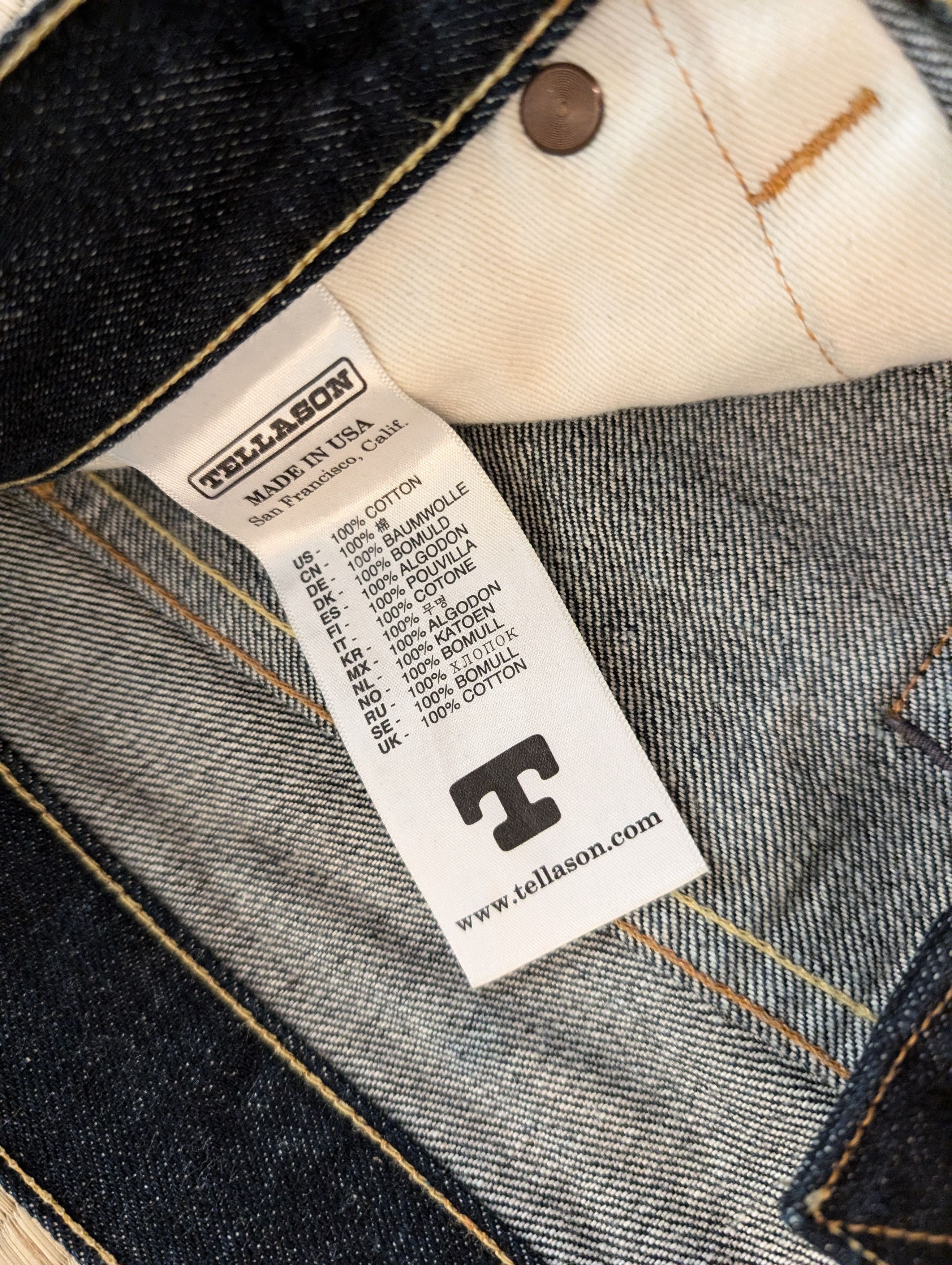 Tellason Tellason Slim Fit Selvedge Jeans Made in USA Size US 30 / EU 46 - 4 Thumbnail