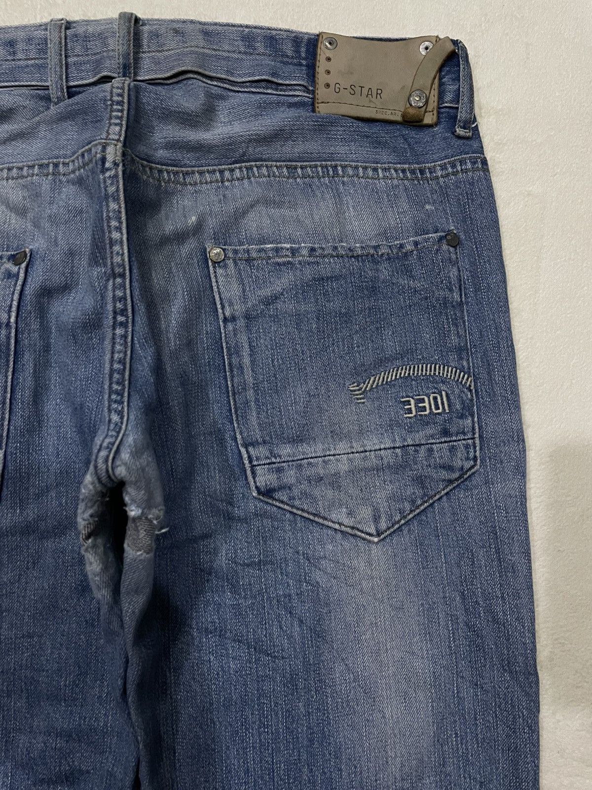 G-Star Vintage G-STAR RAW Skinny Mudwash Distress Ripped Denim Jean Size US 35 - 21 Thumbnail