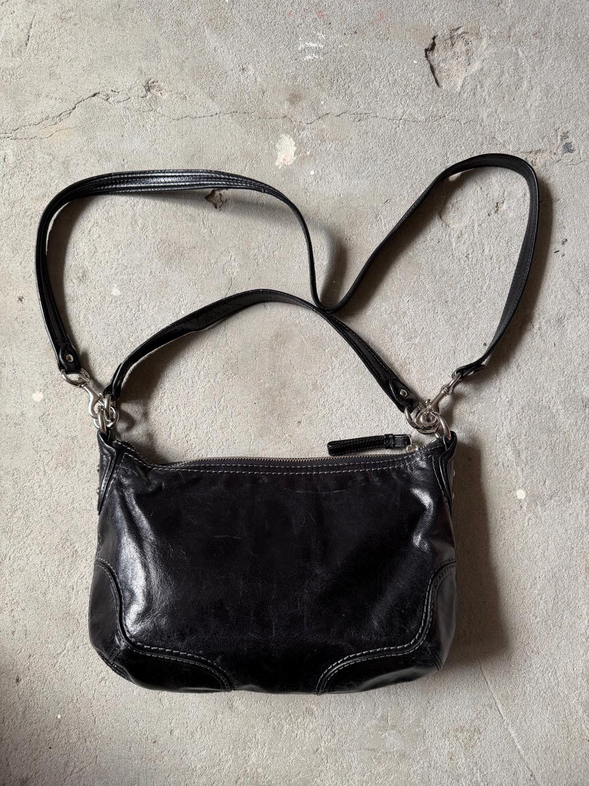 Coach Coach 2Way Leather Poppy Shoulder Bag Black Size ONE SIZE - 7 Thumbnail