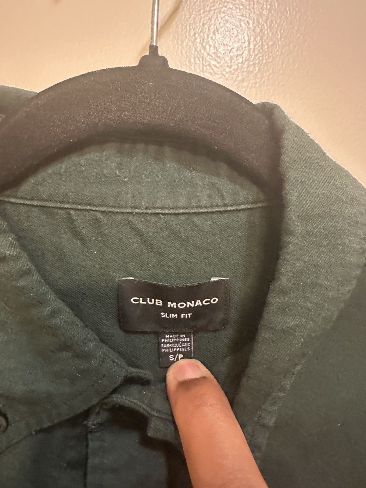 Club Monaco Gently Used Olive Green Monaco Button Up - Slim Fit S Size US S / EU 44-46 / 1 - 3 Thumbnail