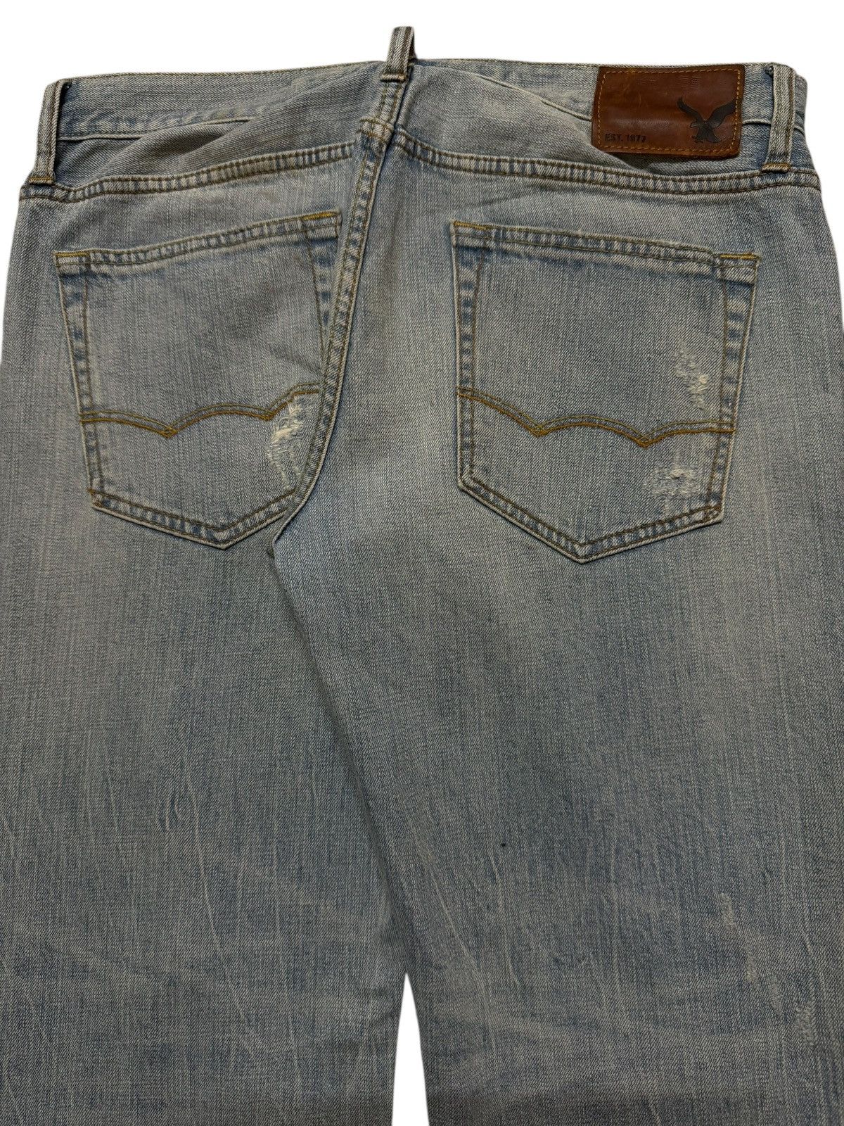 Number (N)ine Vintage Y2K Japanese Brand Blue Faded Wash Distress Straight Size US 34 / EU 50 - 5 Thumbnail