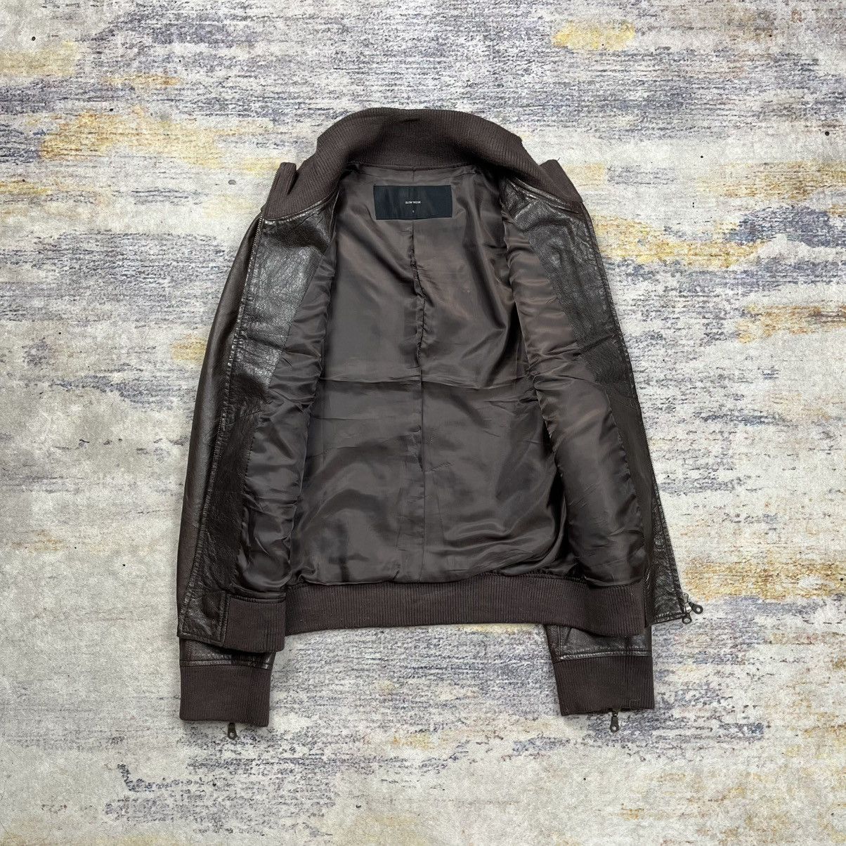 Isamu Katayama Backlash Slow Wear multi zipper bomber leather jacket Size US M / EU 48-50 / 2 - 9 Thumbnail