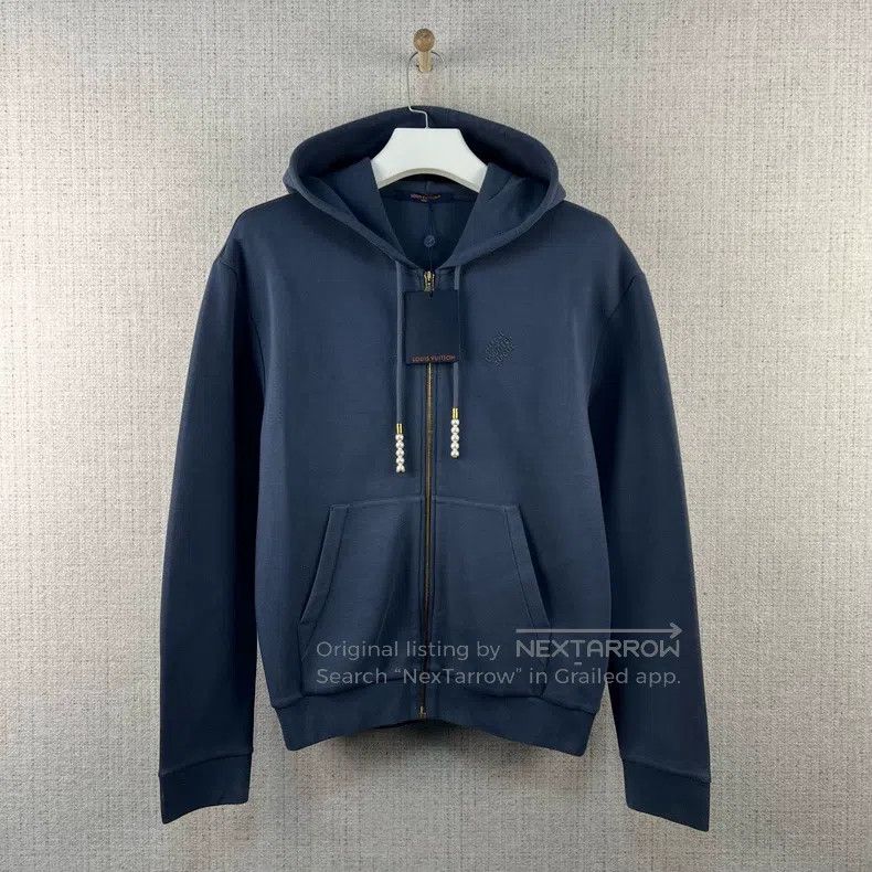 Louis Vuitton Louis Vuitton FW24 Solid Worn Hooded Logo Embroidered Pear Size US M / EU 48-50 / 2 - 1 Thumbnail