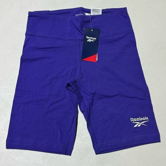 Reebok NWT REEBOK FITTED TRAINING SHORTS BOLD PURPLE SZ SMALL S Size 24" / US 00 / IT 34 - 1 Thumbnail