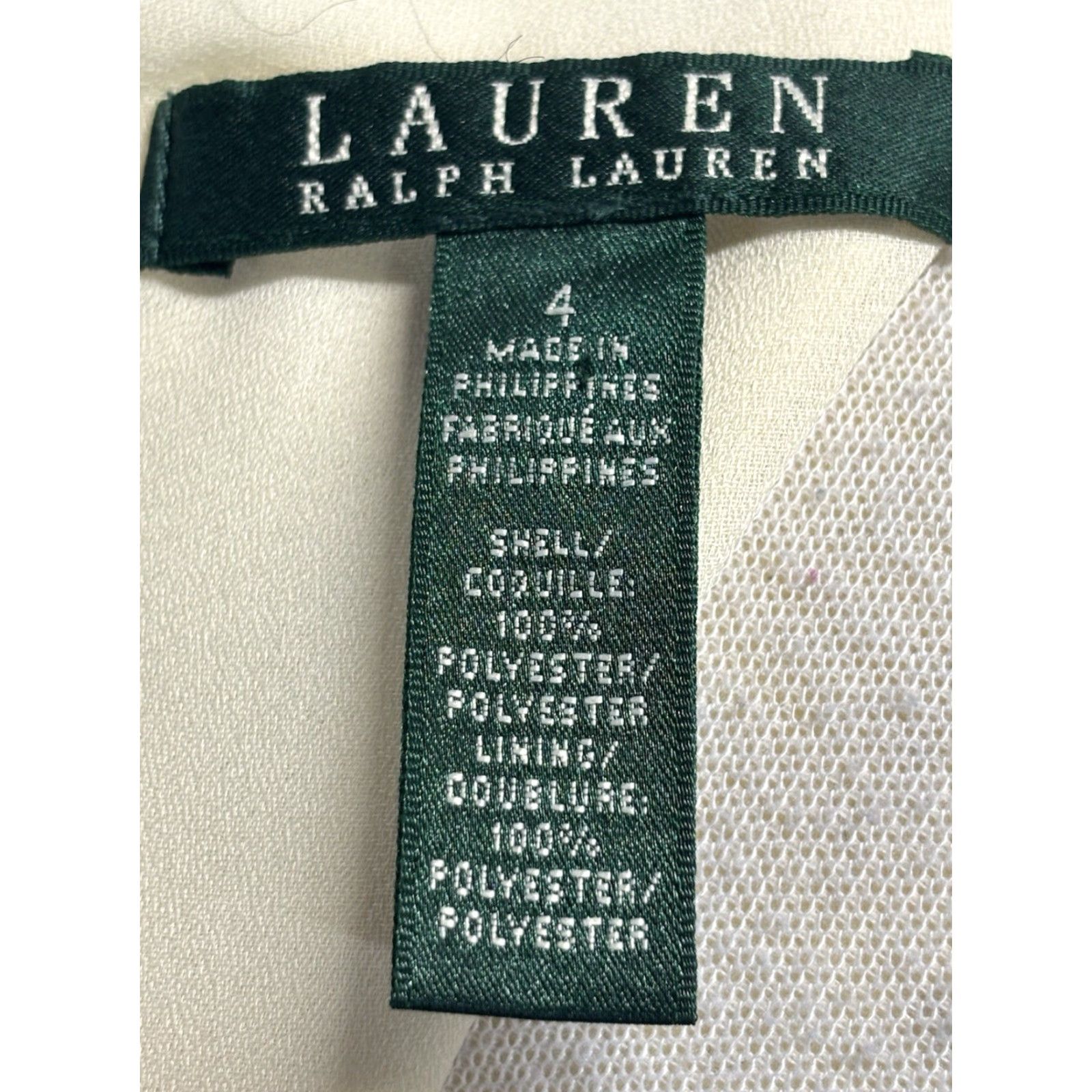 Ralph Lauren Lauren Ralph Lauren Colorblock Dress Sz 4 Cream Black Fit N Flare Classic Dress Size S / US 4 / IT 40 - 6 Thumbnail