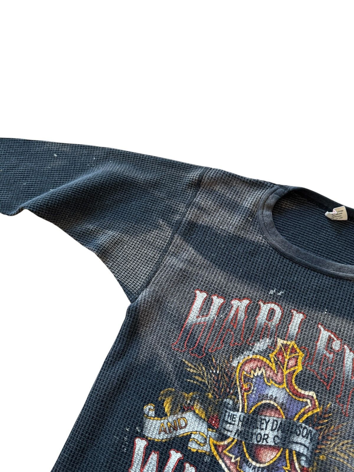 Harley Davidson *RARE* HARLEY DAVIDSON 1980s VINTAGE 3D EMBLEM THERMAL Size US M / EU 48-50 / 2 - 13 Thumbnail