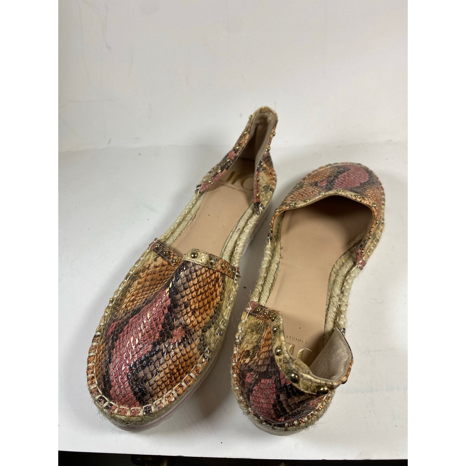 Jennifer Lopez JLO Jennifer Lopez Pink & Gold Snake Flats 9.5W Size US 9.5 / IT 39.5 - 5 Thumbnail