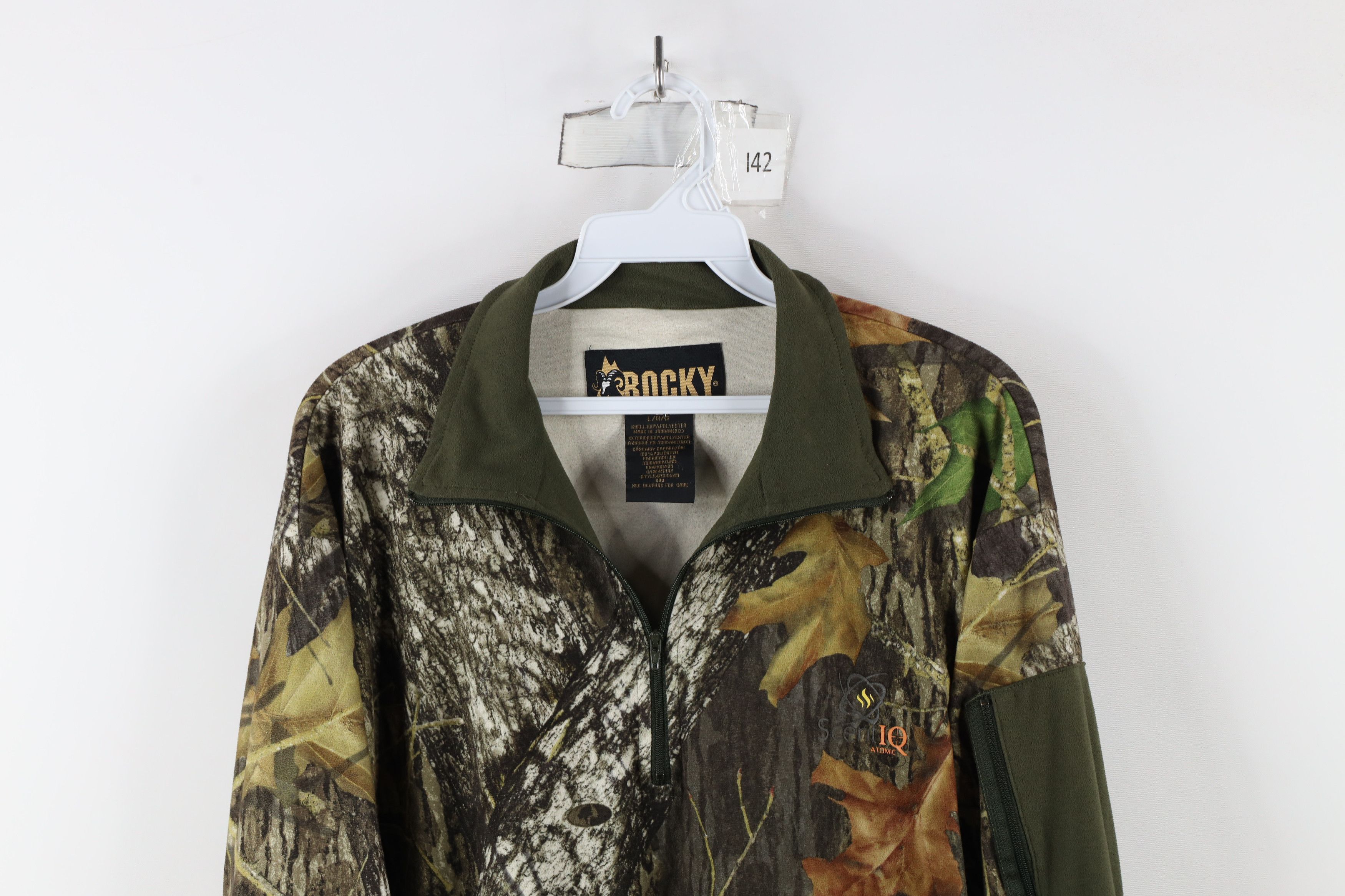 Vintage Vintage Streetwear Mossy Oak Camouflage Half Zip Sweater Size US L / EU 52-54 / 3 - 2 Thumbnail