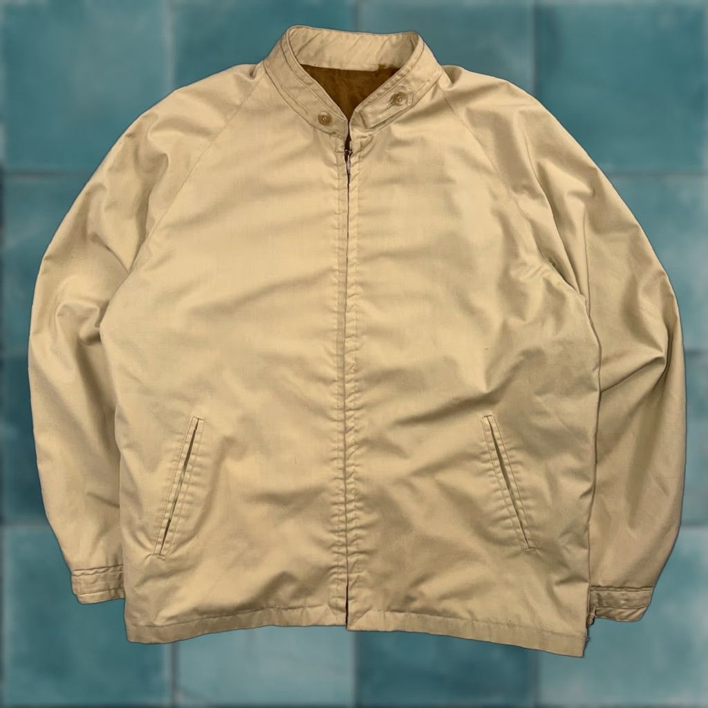 Vintage VTG 1960s Sportswear Jacket Rockabilly Long Sleeve Talon Ricky Windbreaker XL Khaki Mens (or Adults) - Rockabilly, Dupont Dacron Polyester Blend Size US XL / EU 56 / 4 - 1 Thumbnail