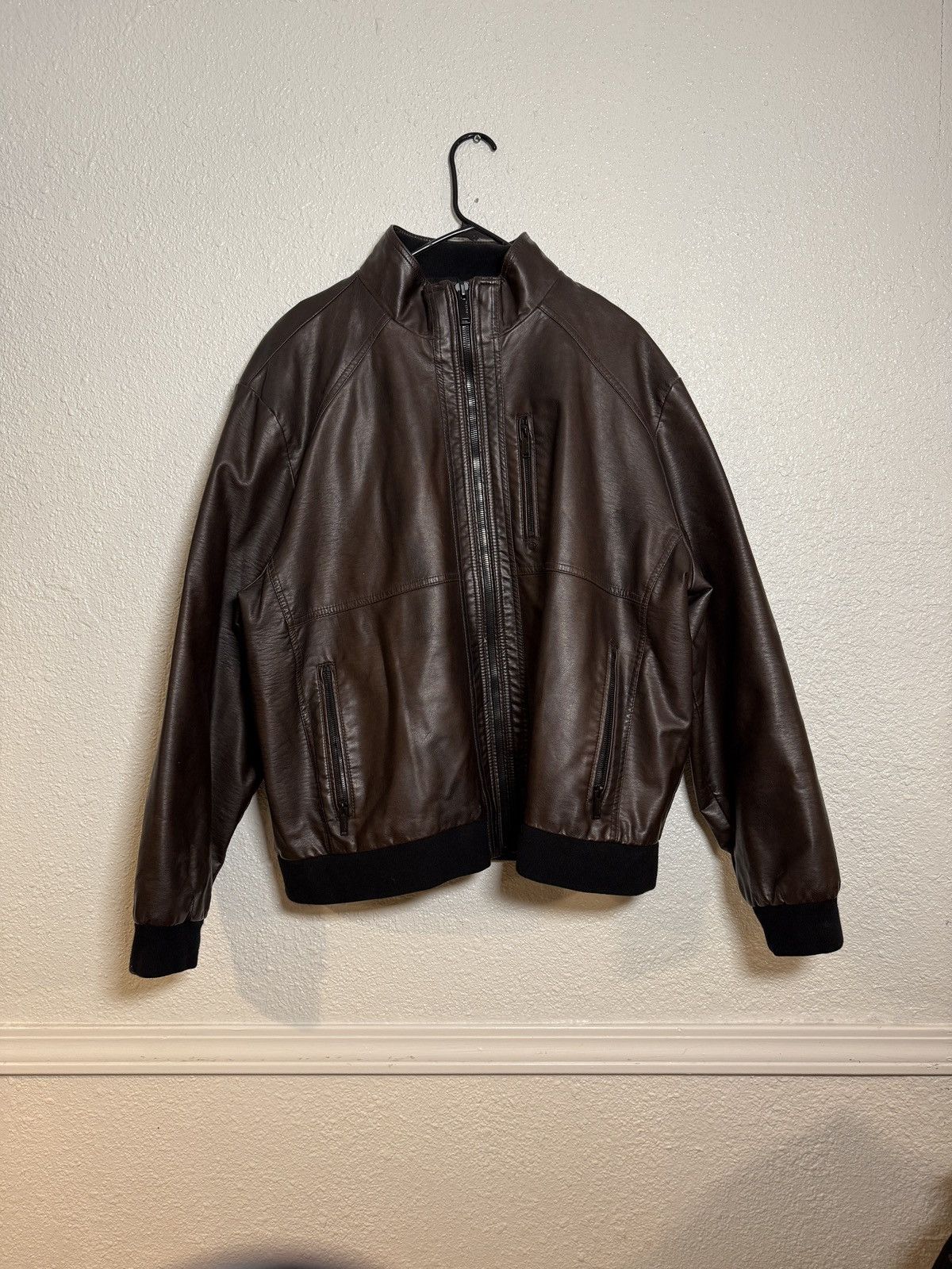 Calvin Klein Calvin Klein Men's Faux-Leather Bomber Size US XXL / EU 58 / 5 - 1 Thumbnail