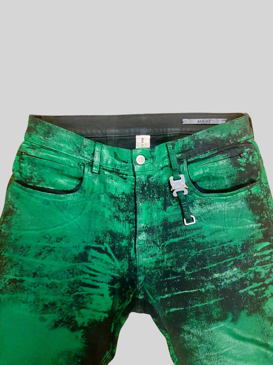 1017 ALYX 9SM 1019 ALYX 9SM Green Painter Denim Size US 32 / EU 48 - 3 Thumbnail