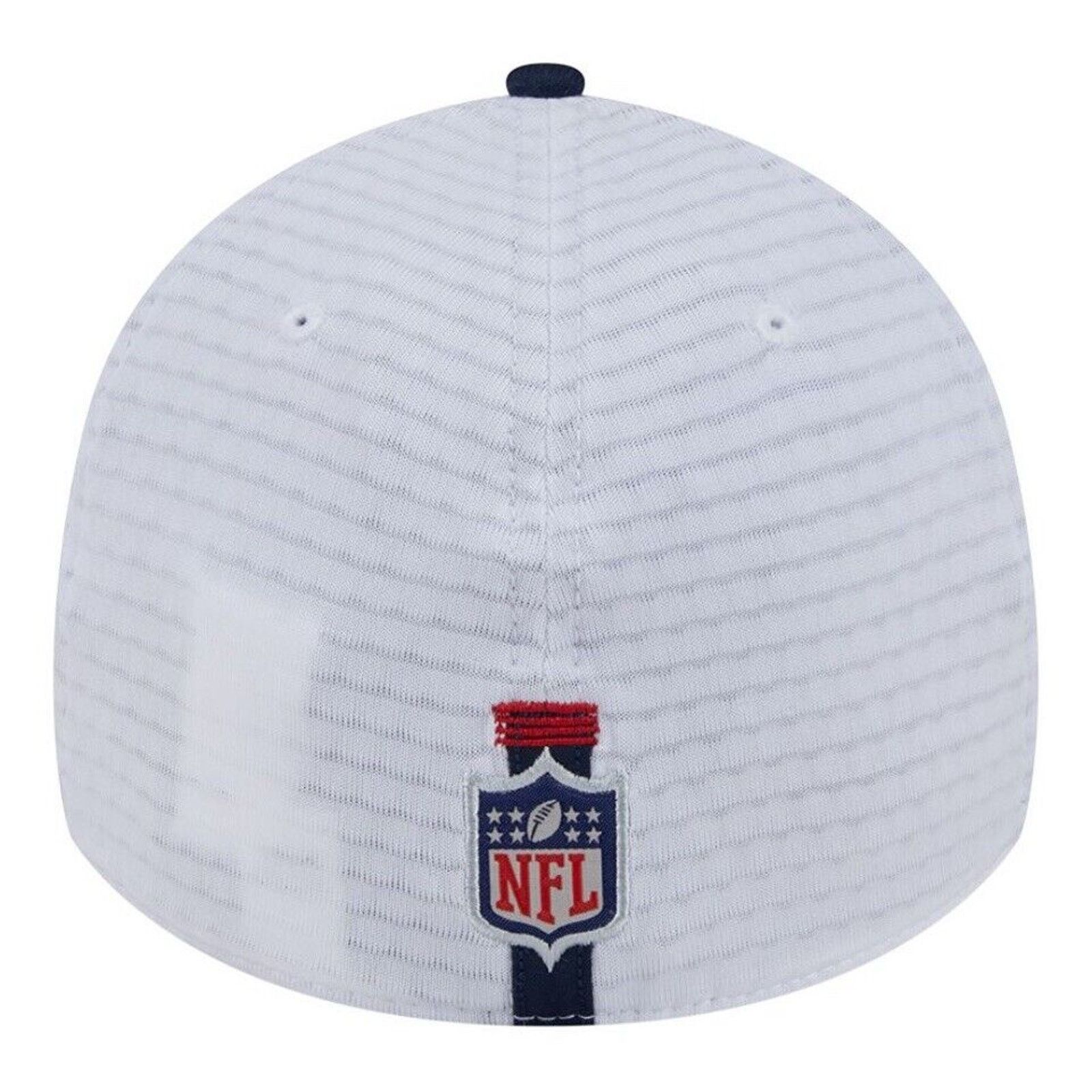 New Era New Era New England Patriots Hat 39Thirty White Navy Mens Size ONE SIZE - 6 Thumbnail