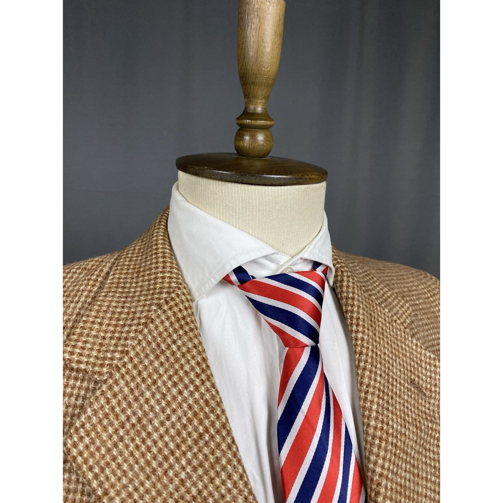 Harris Tweed Harris Tweed Vintage Men's Beige Brown Wool Blazer Jacket Si Size 52R - 6 Thumbnail