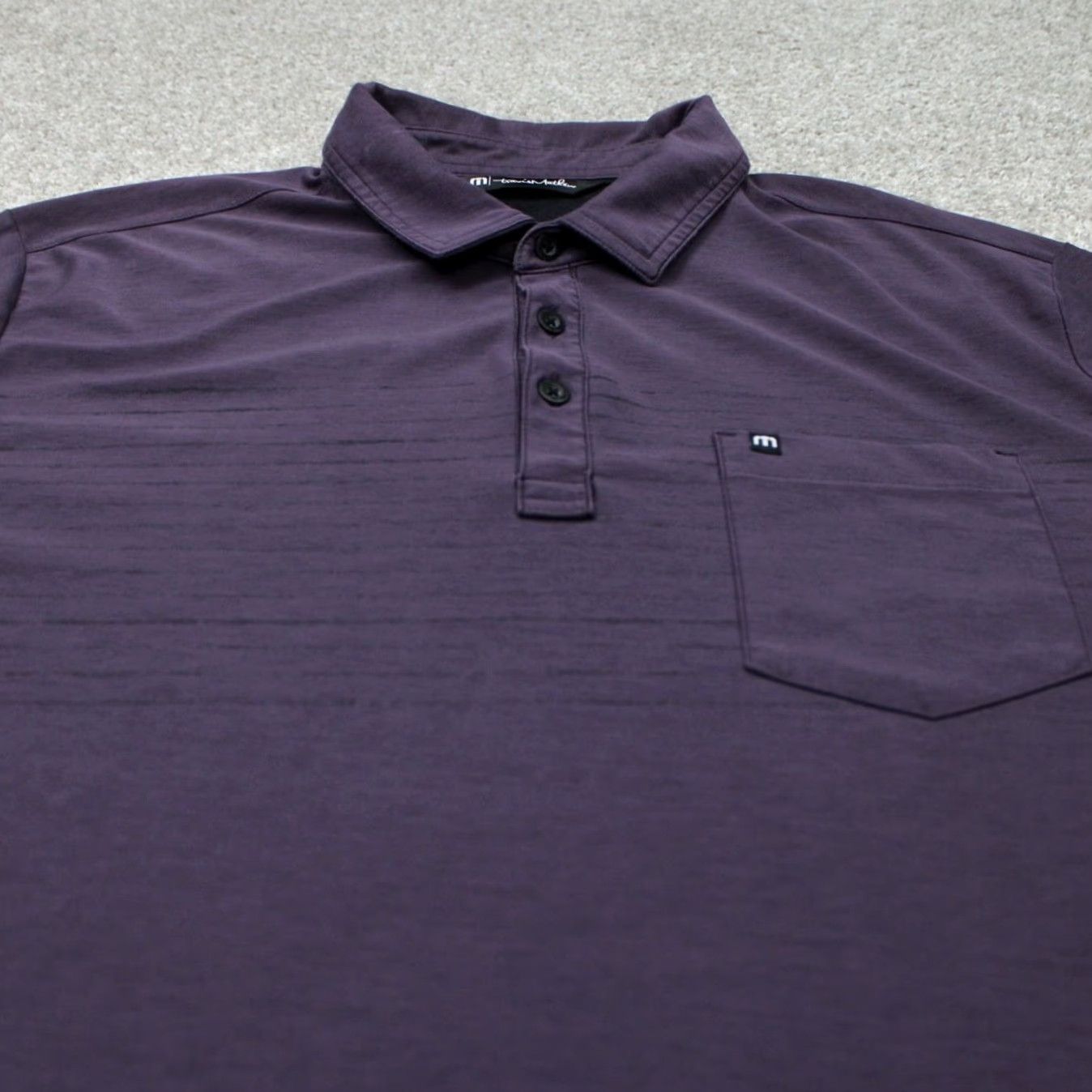 TravisMathew Travis Mathew Polo Shirt Mens XL Purple Pima Cotton/Polyester Pocket S/S Golf Size US XL / EU 56 / 4 - 4 Thumbnail