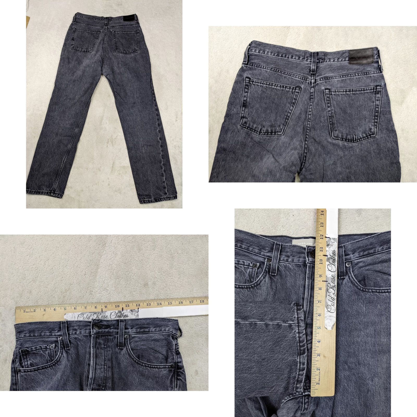 Everlane Everlane 90s Cheeky Jean Womens Gray Denim Button Fly Tapered Jeans Size 24" / US 00 / IT 34 - 8 Thumbnail