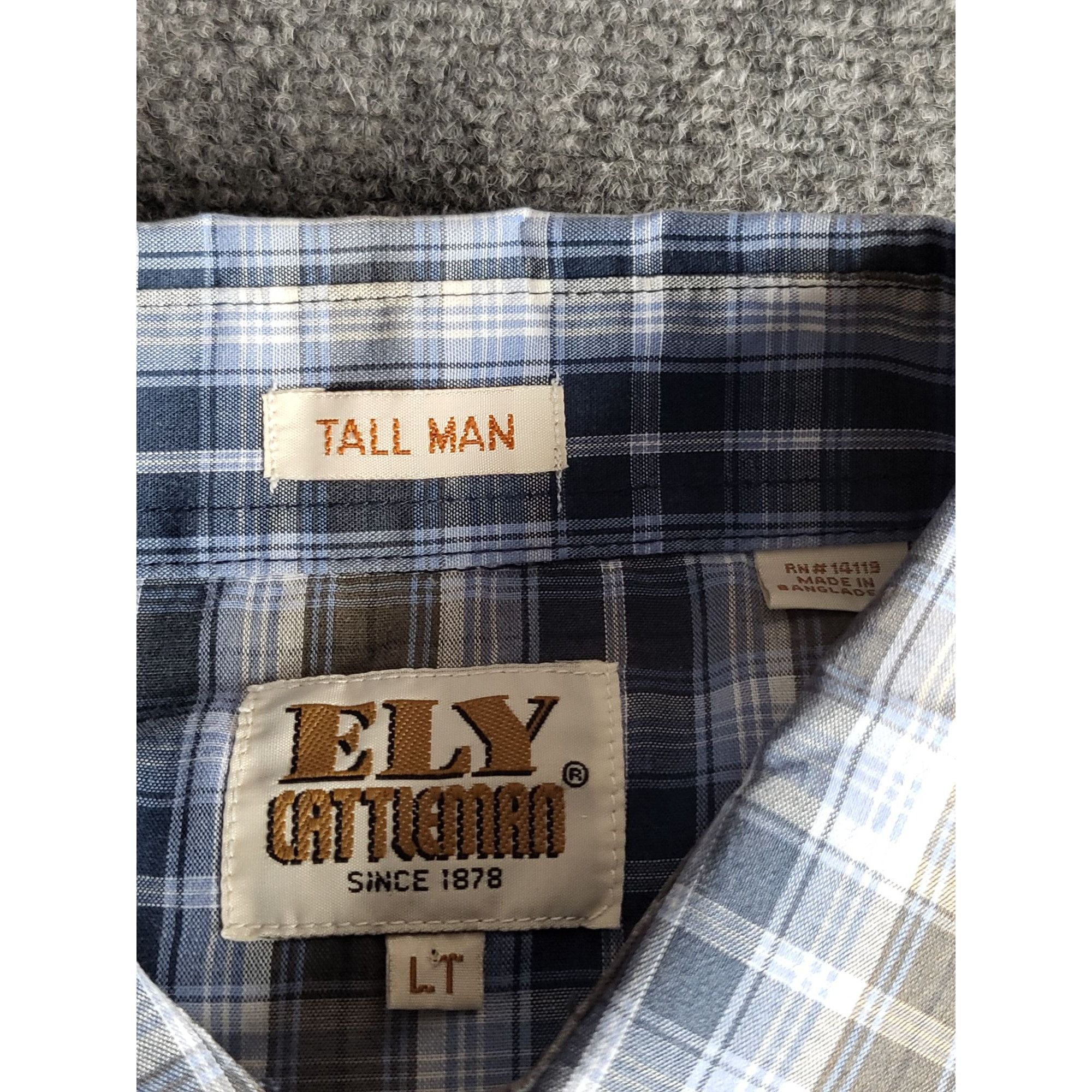 Western Rise Ely Cattleman Pearl Snap Shirt Men Sz L Tall Big Plaid Weste Size US L / EU 52-54 / 3 - 7 Thumbnail