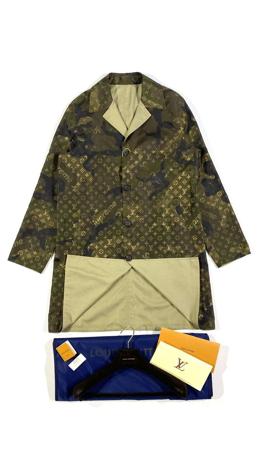 Louis Vuitton × Supreme LOUIS VUITTON X SUPREME Reversible Trench Coat 50 Camouflage Size US M / EU 48-50 / 2 - 1 Thumbnail