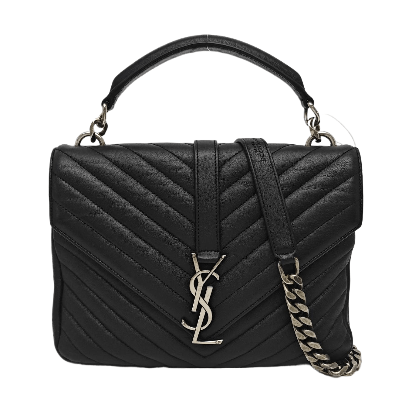Saint Laurent Paris Saint Laurent College Quilted Leather Handbag ONE SIZE Size ONE SIZE - 1 Thumbnail