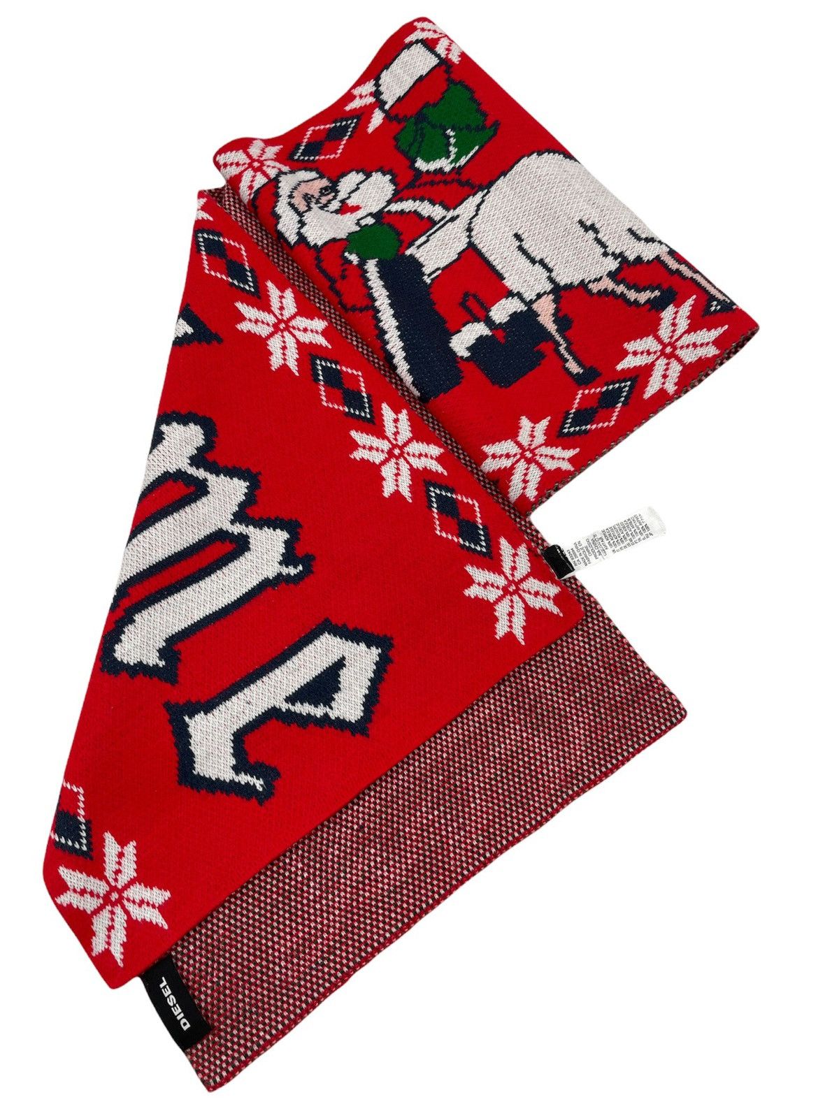 Diesel Holiday “Time” Christmas Santa Big Pattern Scarf Muffler Size ONE SIZE - 17 Thumbnail