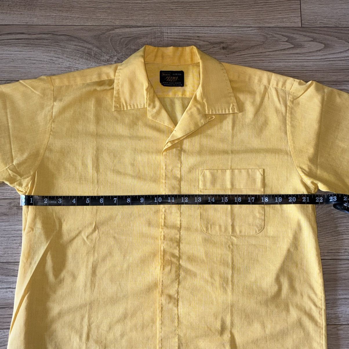 Sears 60s Sears perma prest yellow button up shirt true vintage Size US L / EU 52-54 / 3 - 4 Thumbnail