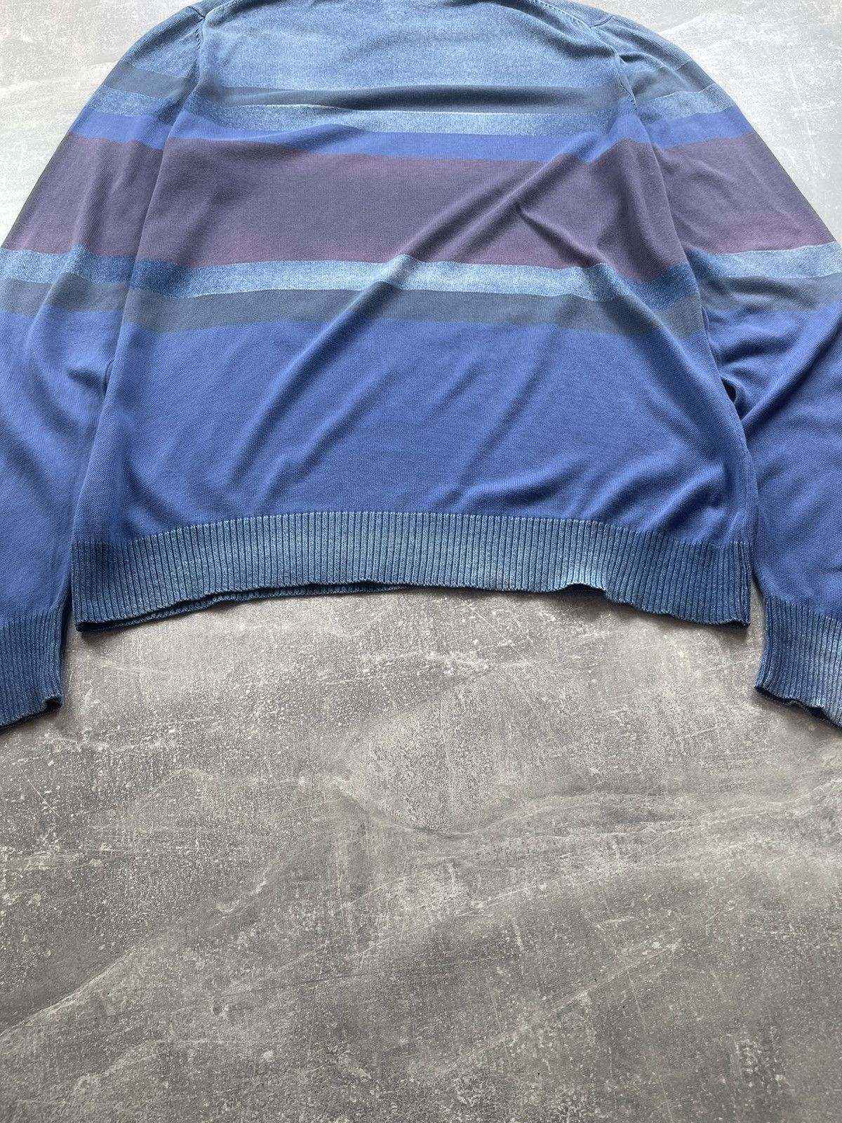 Diesel × Vintage Diesel Made in Italy Vintage Y2K Graphic Striped Sweater Size US XL / EU 56 / 4 - 7 Thumbnail