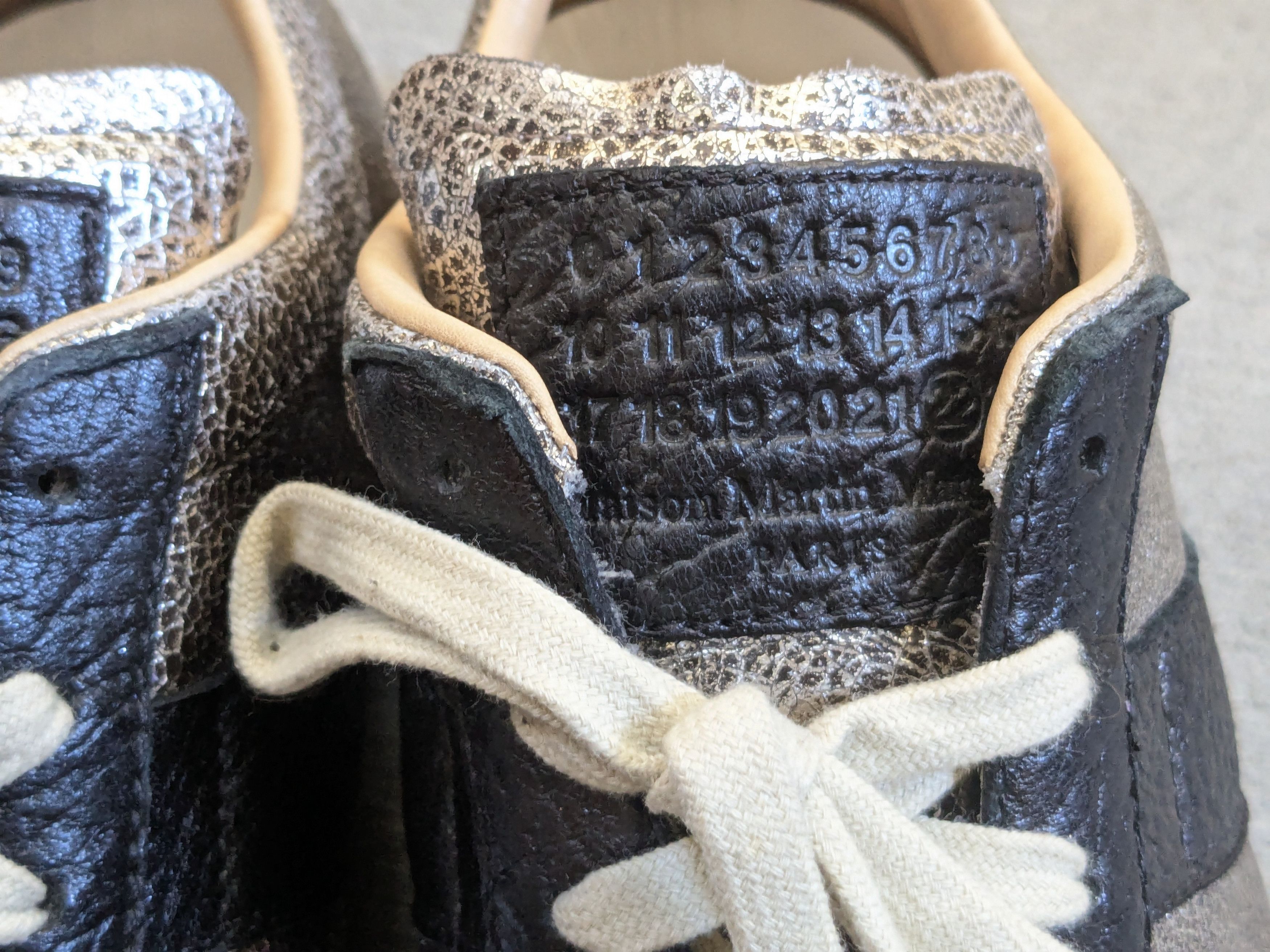 Maison Margiela GAT Replica Black Silver 8.5 41.5 Low Top