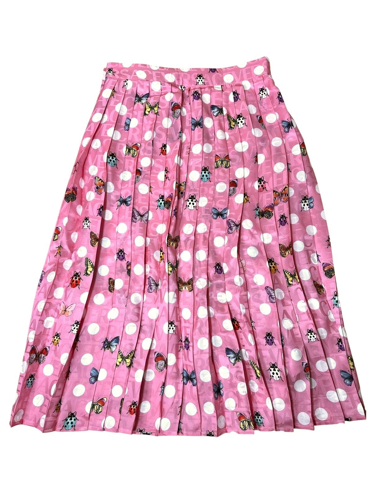 Versace Versace pink pleated midi skirt with butterflies Size 28" / US 6 / IT 42 - 9 Thumbnail
