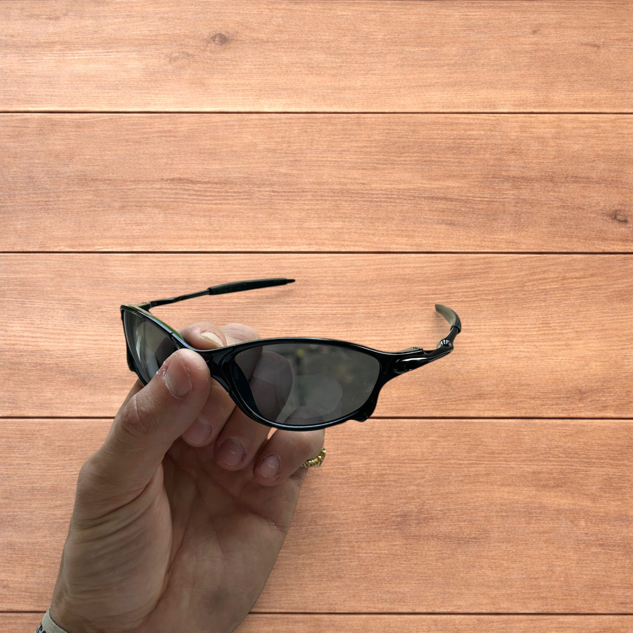 Japanese Brand Insane metal frame sunglasses in black with black lens. Size ONE SIZE - 5 Thumbnail