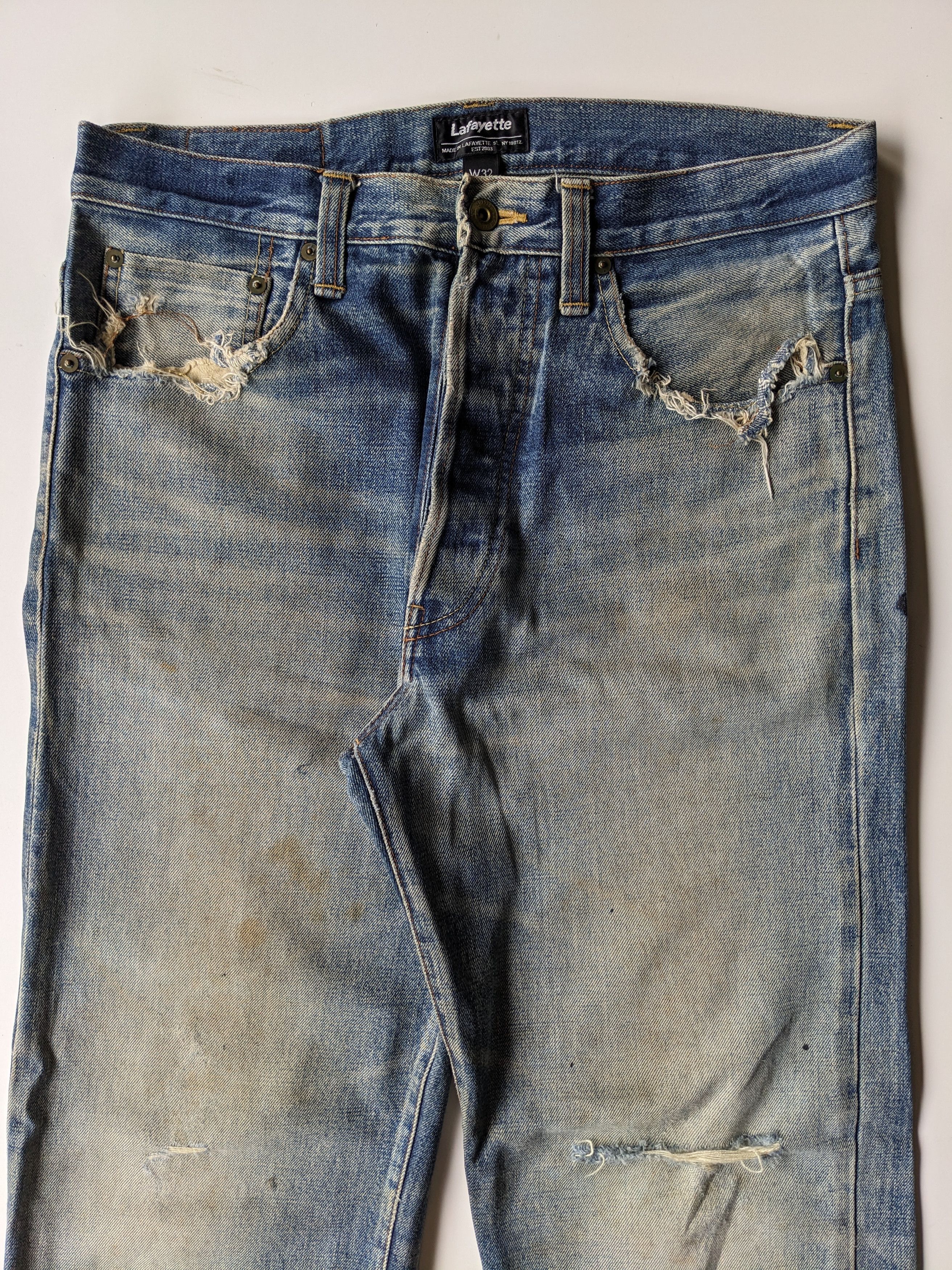 Lafayette 148 Lafayette faded distressed selvedge jeans Size US 34 / EU 50 - 3 Thumbnail