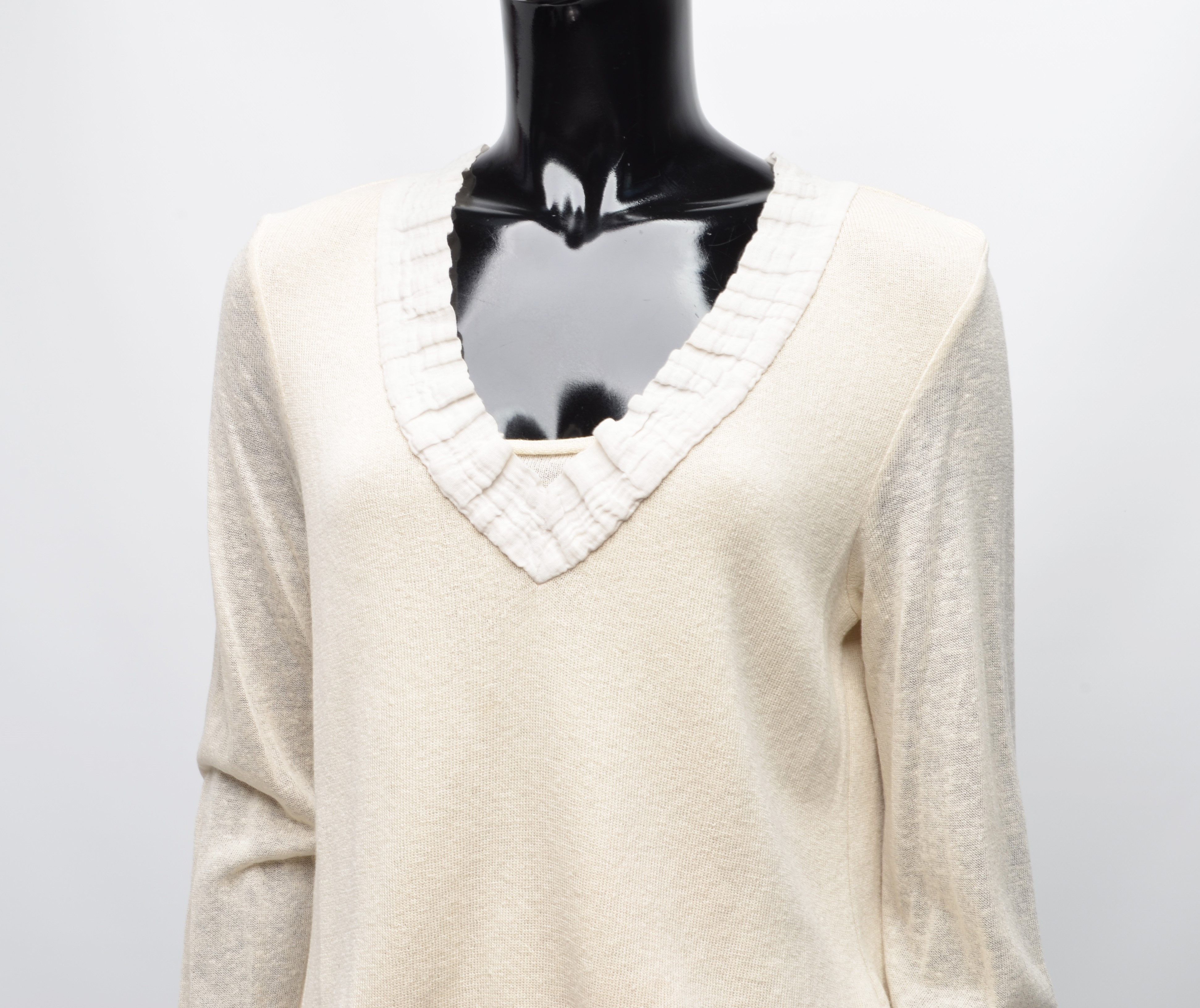 Annette Gortz Annette Gortz Cream Knit Long Sleeve Jumper Size L / US 10 / IT 46 - 2 Thumbnail