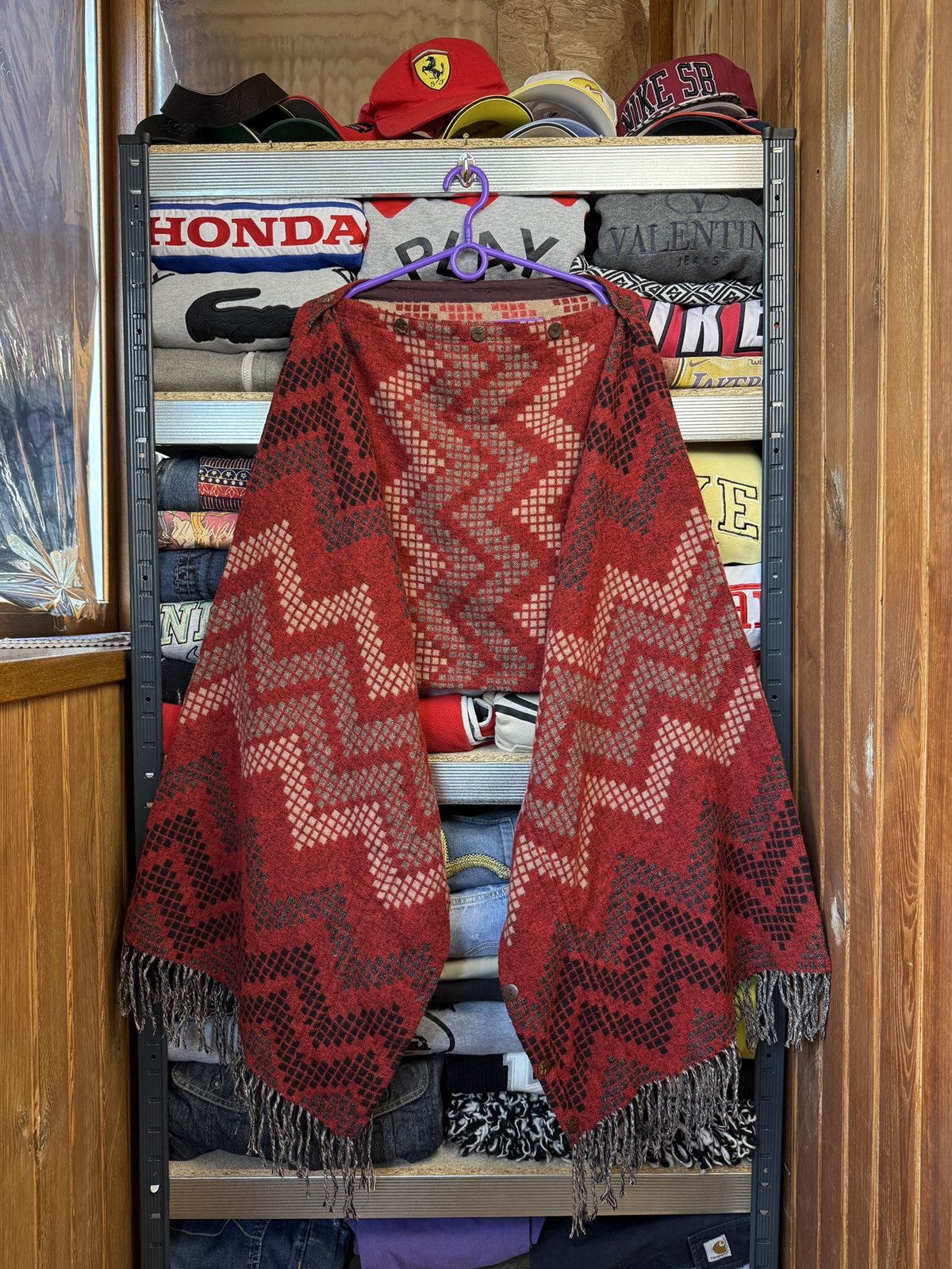 RRL Ralph Lauren RARE! RRL Ralph Lauren Wool Poncho Western Navajo Pattern Size ONE SIZE - 1 Thumbnail