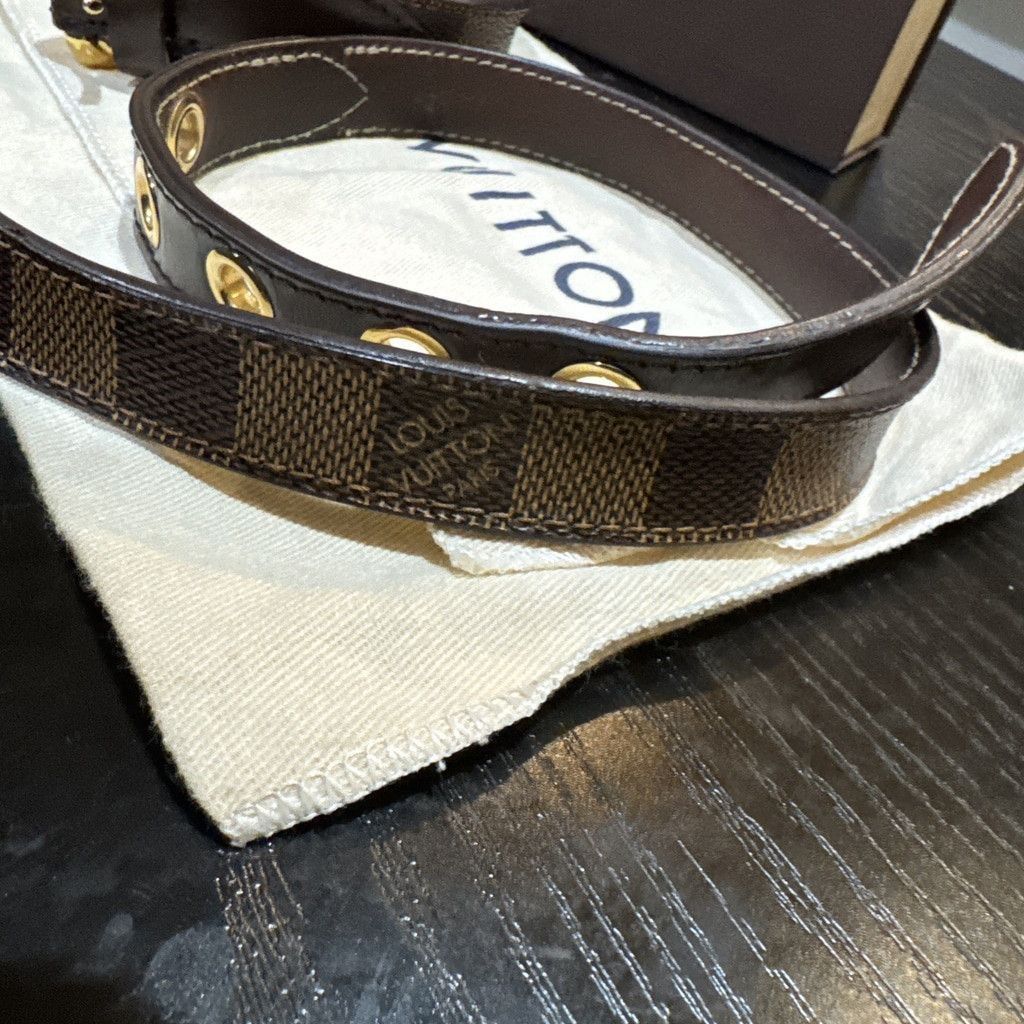 Louis Vuitton Louis Vuitton Damier Ebene Canvas Leather 25mm Belt 90/36 Size ONE SIZE - 10 Thumbnail
