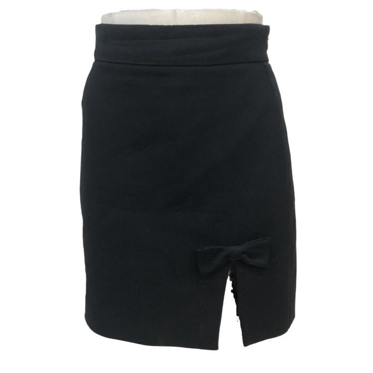 Miu Miu Miu Miu Bow Detail Midi Skirt Size 38 Size 26" / US 2 / IT 38 - 1 Thumbnail