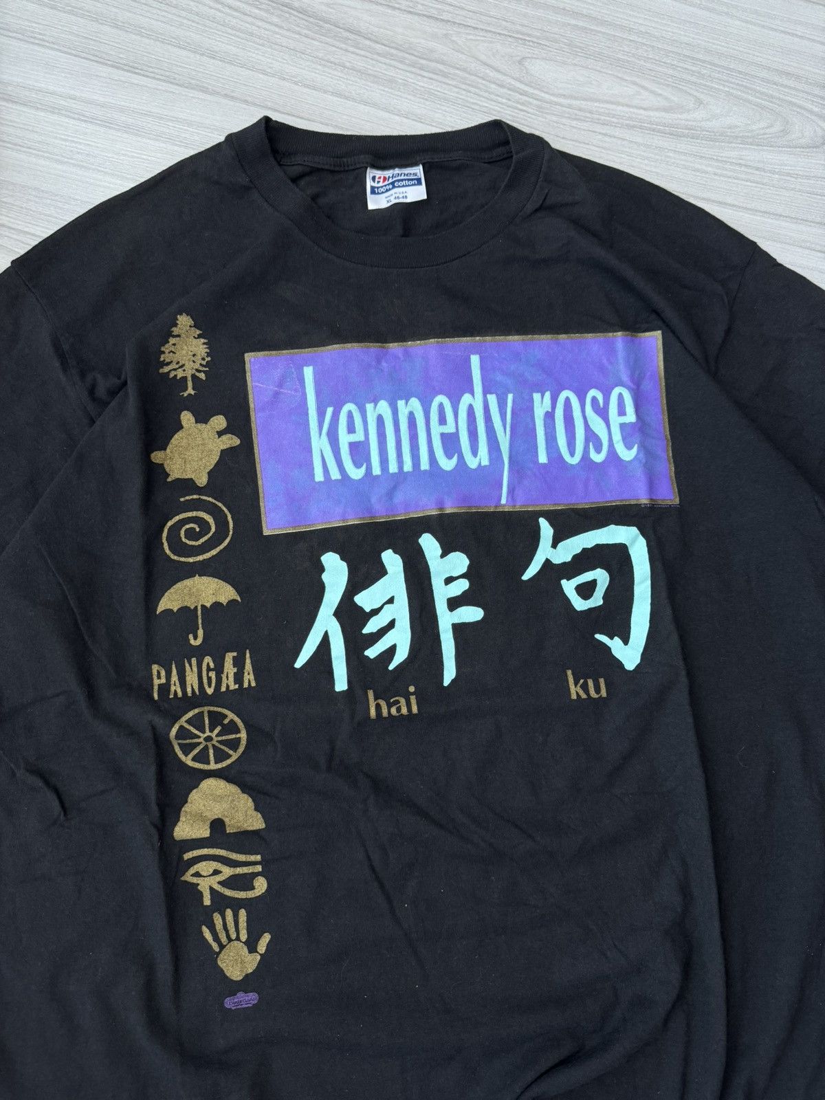 Band Tees × Vintage 90s Vintage Kennedy Rose ‘Hai Ku’ Tee Graphic Shirt Size US XL / EU 56 / 4 - 3 Thumbnail
