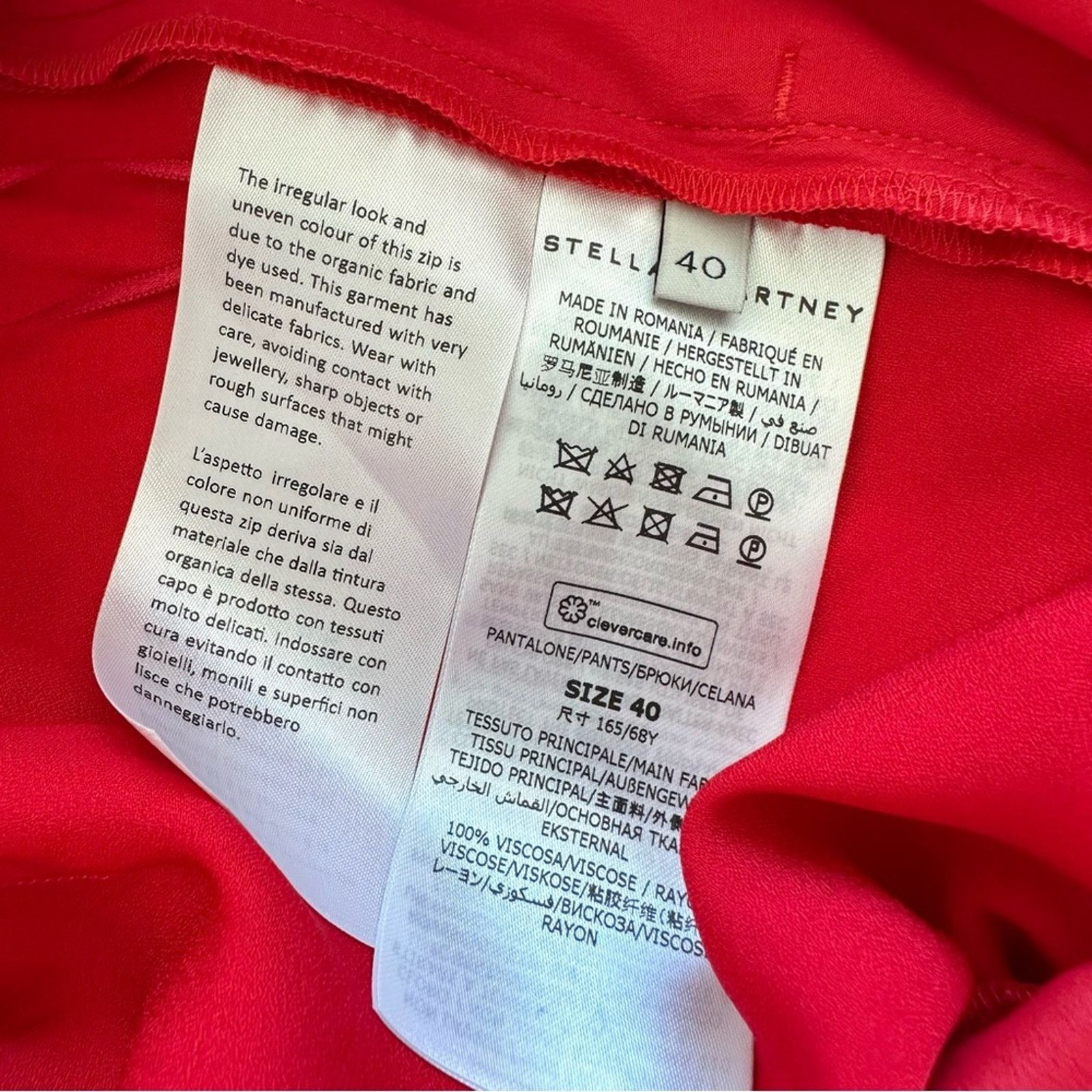 Stella McCartney NWT Stella McCartney women silk pants size 40 IT 6 US 975$ Size 28" / US 6 / IT 42 - 9 Thumbnail