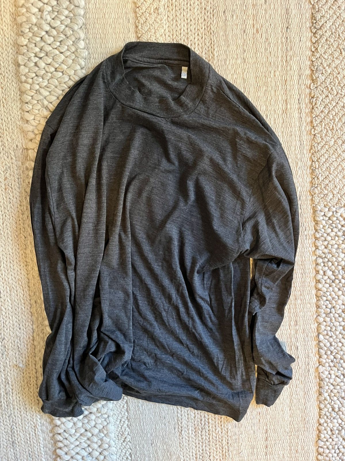 KAPTAIN SUNSHINE Super Soft Merino Tenjiku L/S Tee Charcoal