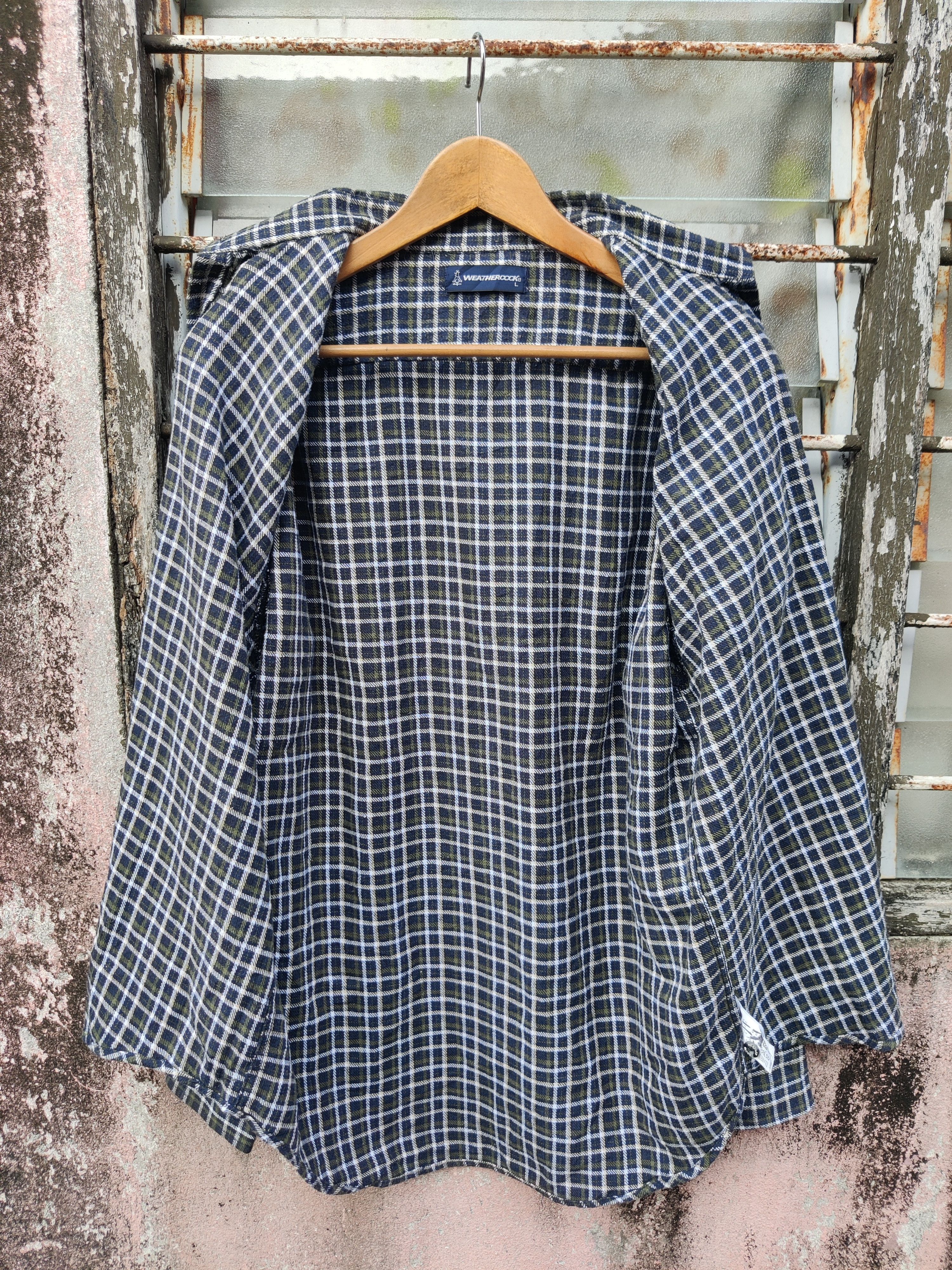 Japanese Brand Vintage Weathercock Checkers Flannel Shirt Size US L / EU 52-54 / 3 - 6 Thumbnail