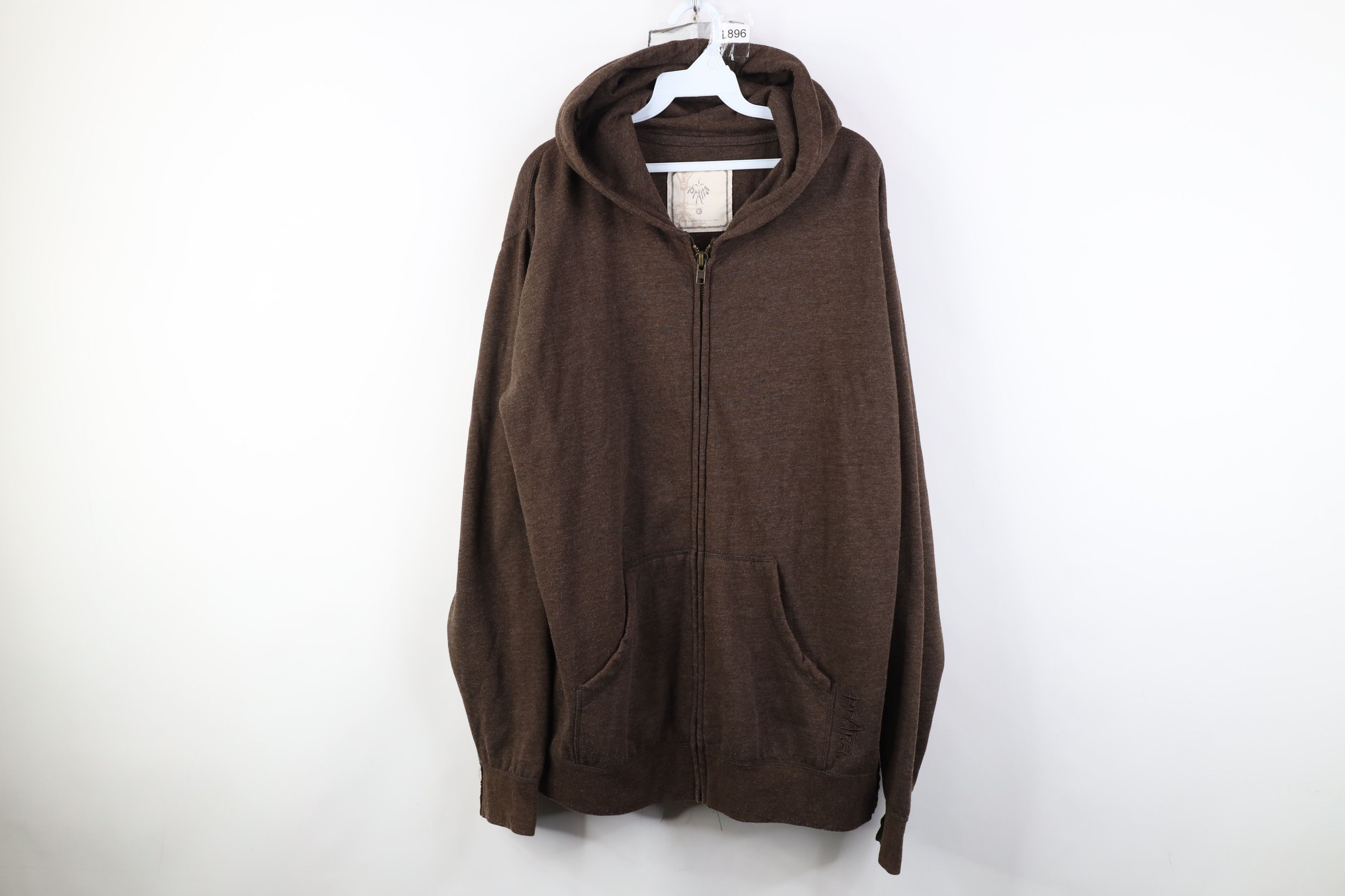 Prana Vintage prAna Breathe Spell Big Logo Full Zip Hoodie Brown Size US L / EU 52-54 / 3 - 1 Thumbnail