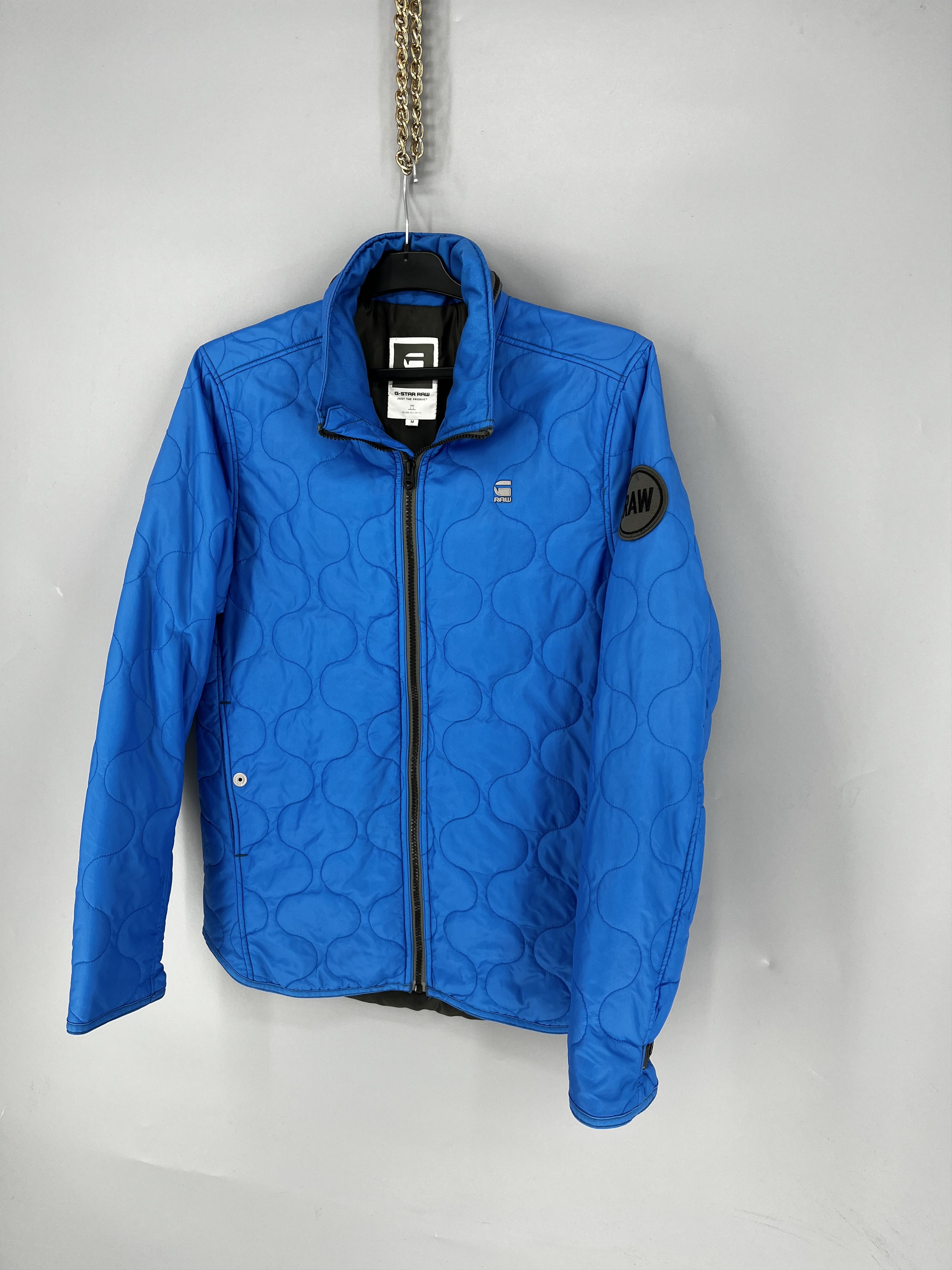 Raw State G-Star RAW Blue Quilted Zip Jacket Men’s Size US M / EU 48-50 / 2 - 3 Thumbnail