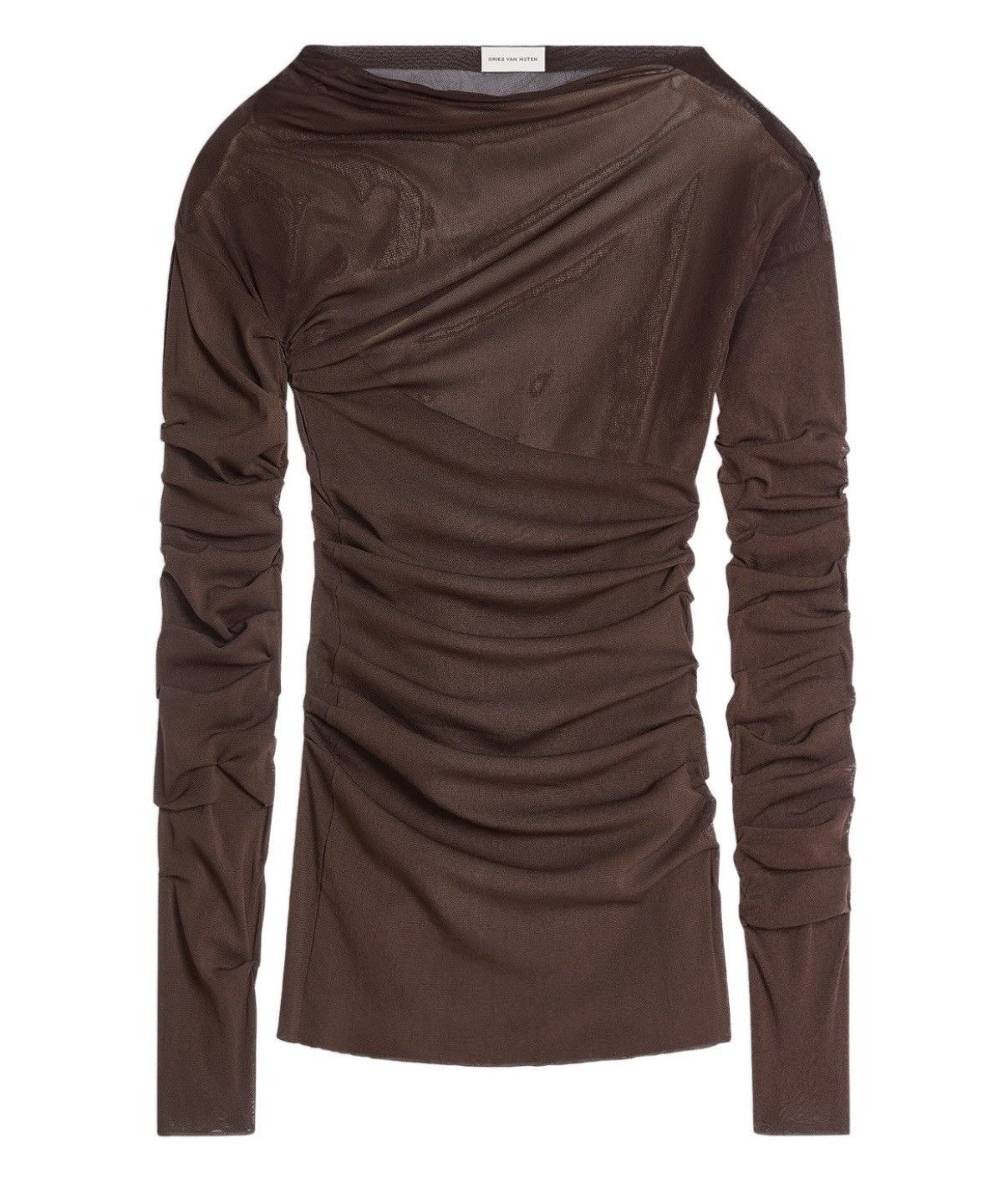 正規 DRIES VAN NOTEN Sheer Draped T-shirt 正規 DRIES VAN NOTEN Sheer Draped T-shirt 正規 DRIES VAN NOTEN