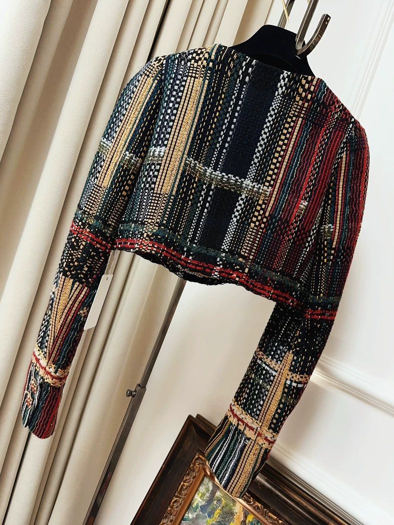 Chanel Chanel Dubai show colorful plaid woven long-sleeved short Size XXS / US 00 / IT 34 - 7 Thumbnail