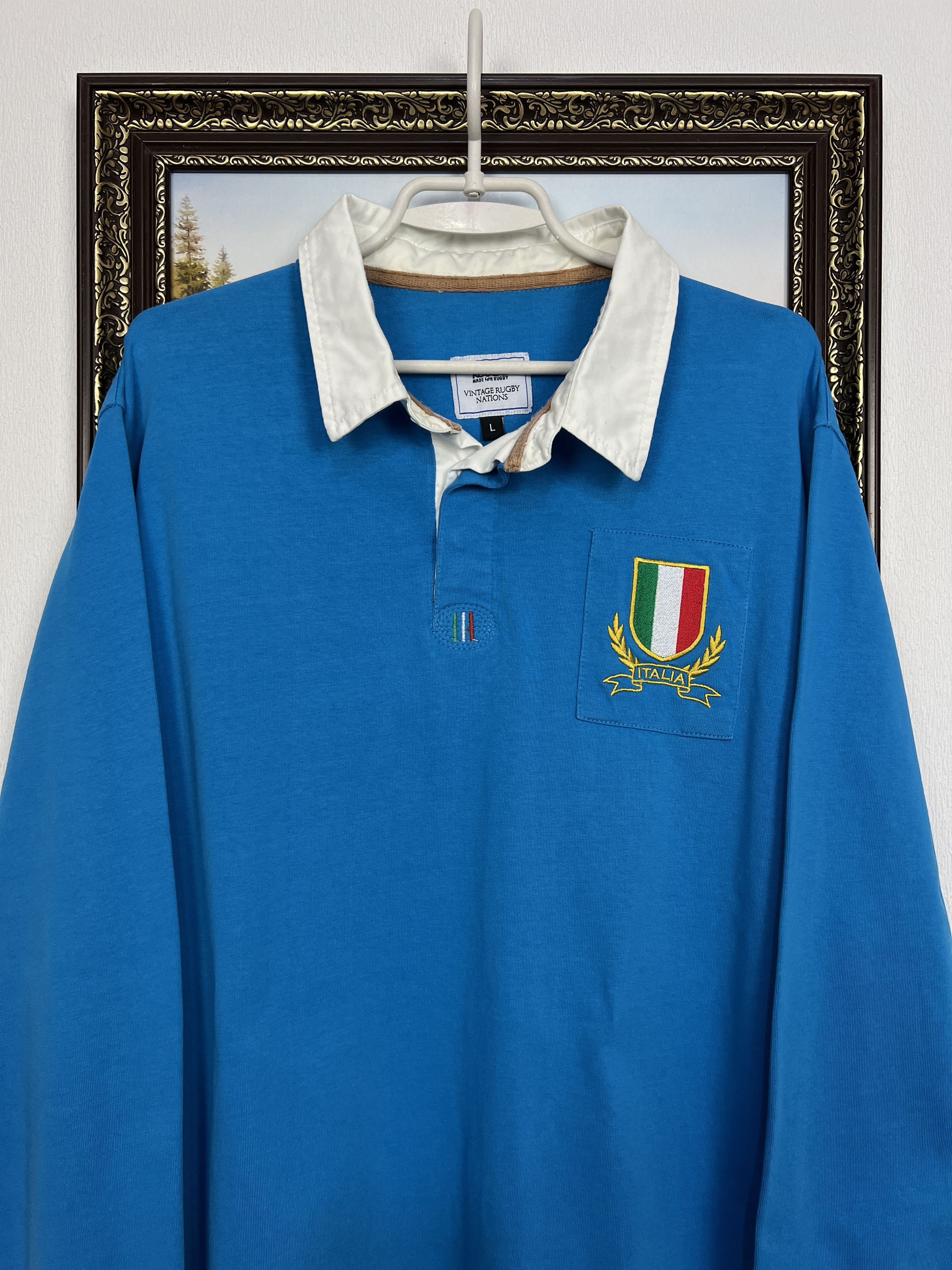 Vintage Kooga Italy Rugby Union Jersey Long Sleeve Trikot National Size US L / EU 52-54 / 3 - 2 Thumbnail