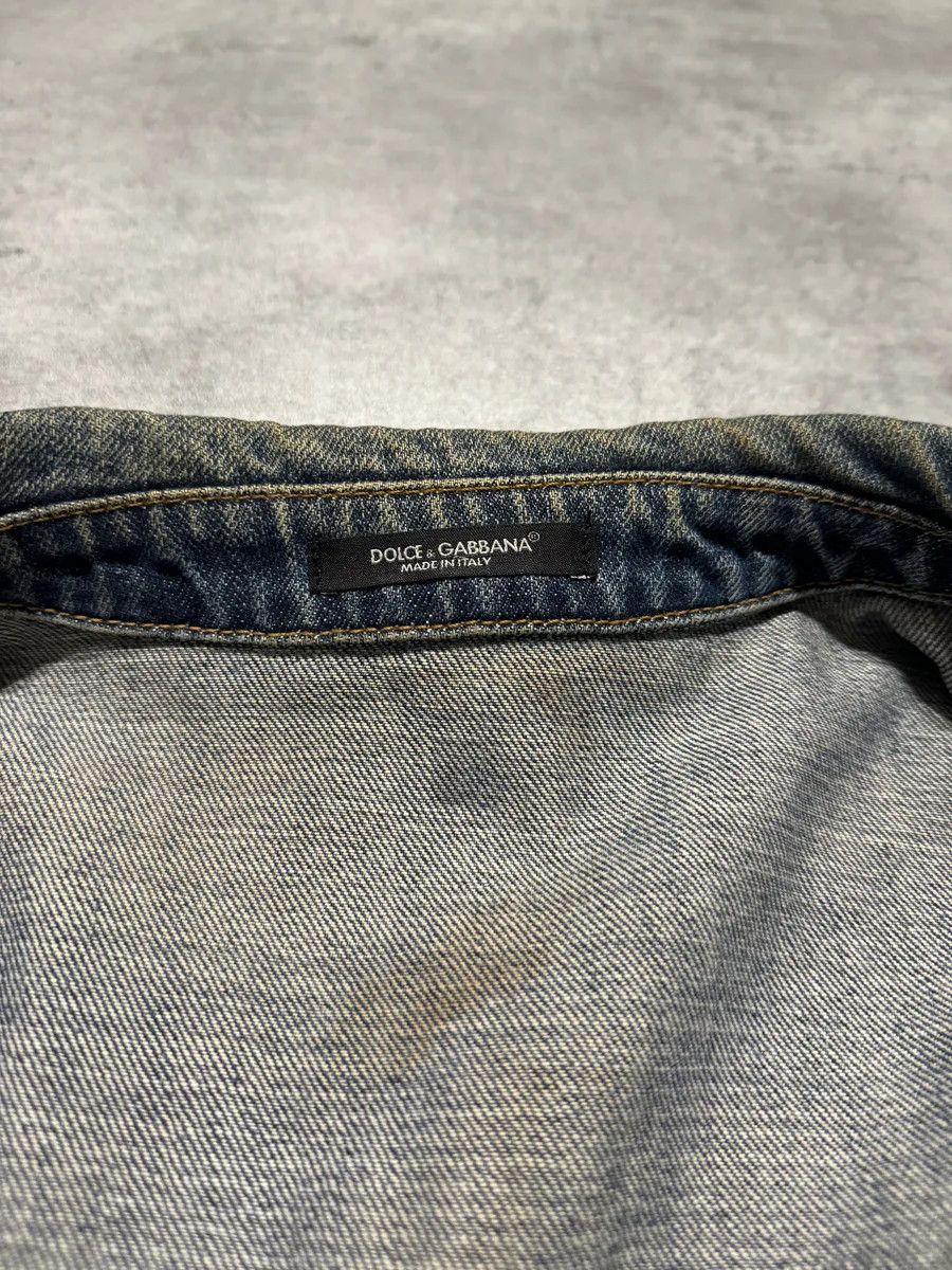 Dolce & Gabbana 2000s Dolce & Gabbana Premium Mainline Blue Structured Denim Jacket Size US L / EU 52-54 / 3 - 6 Thumbnail